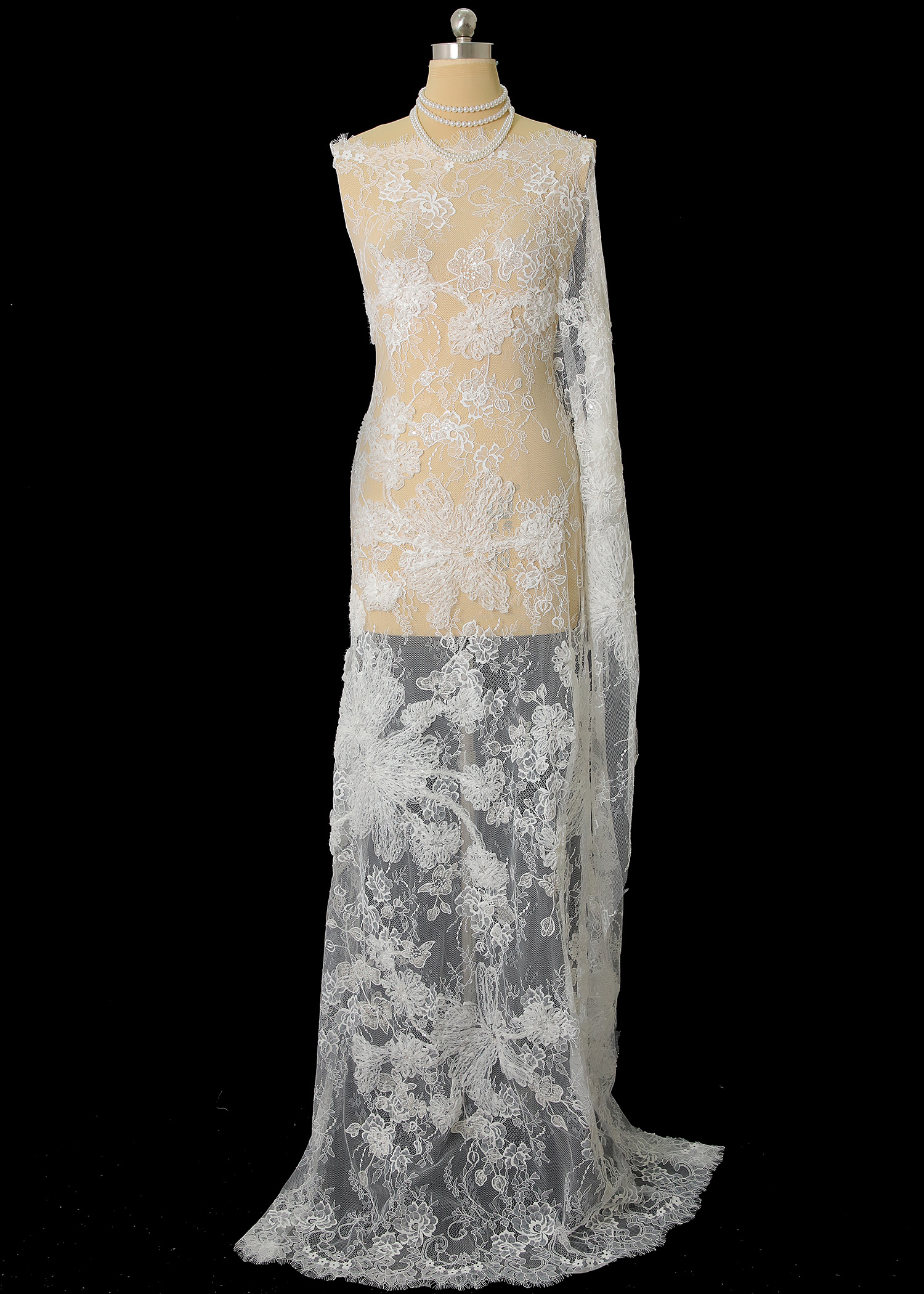 Yanzi Ribbon Embroidery luxury beads sequins Lace (YZP014-8)