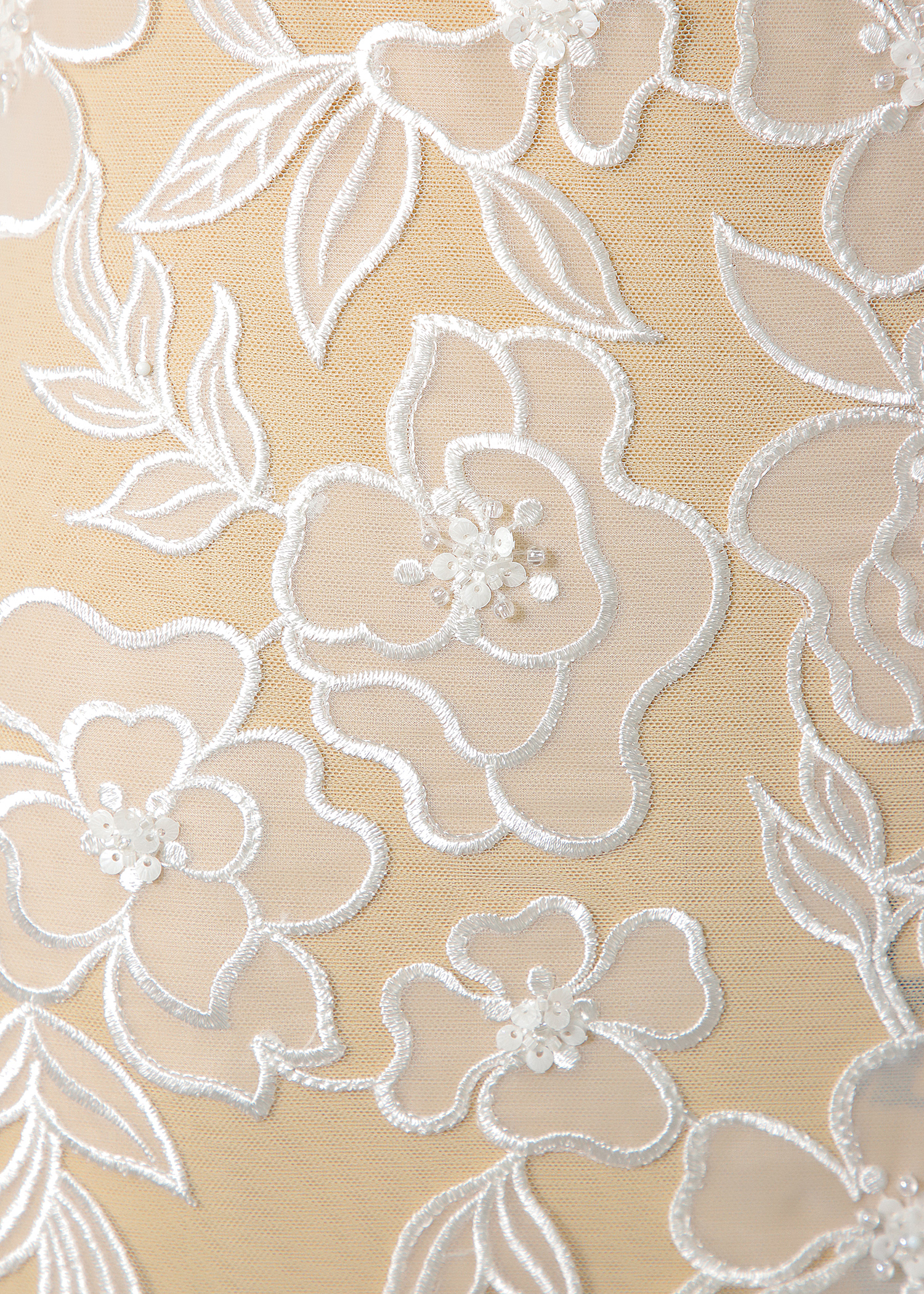 Yanzi floral Laser beaded sequin embroidered lace (YZZX285)