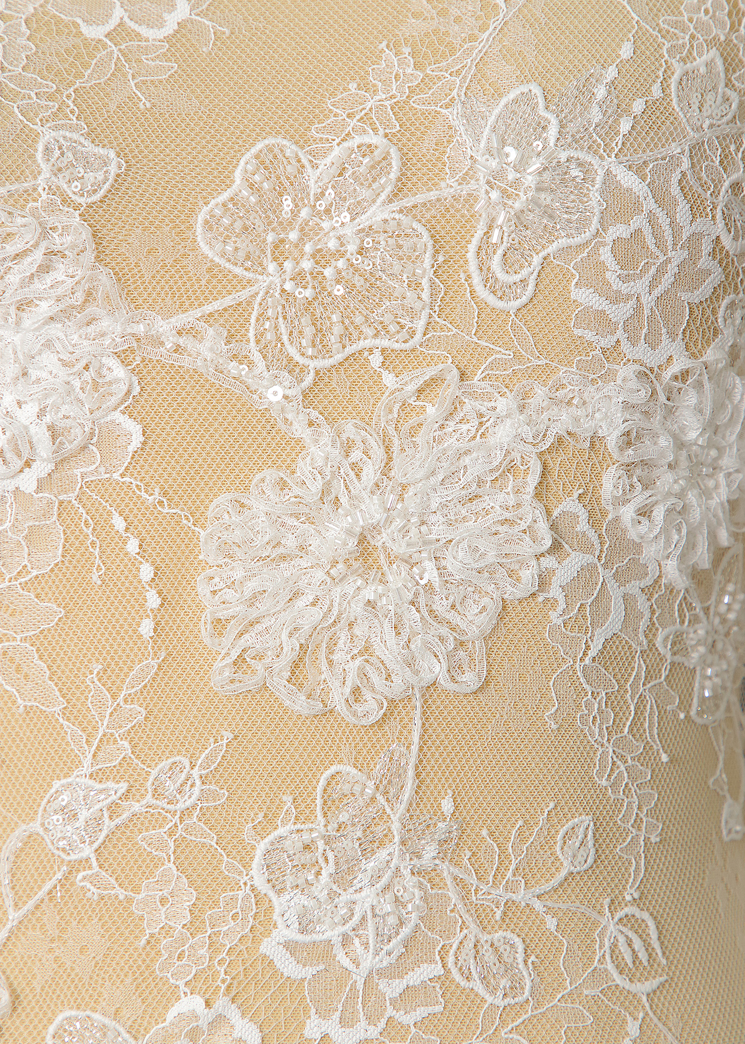 Yanzi Ribbon Embroidery luxury beads sequins Lace (YZP014-8)