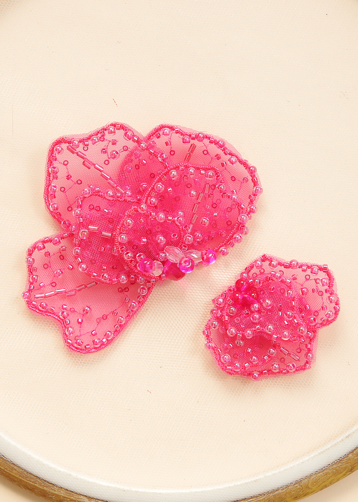 Yanzi Handmade 3d Flower Sequin Beads Applique(YZX197-198)