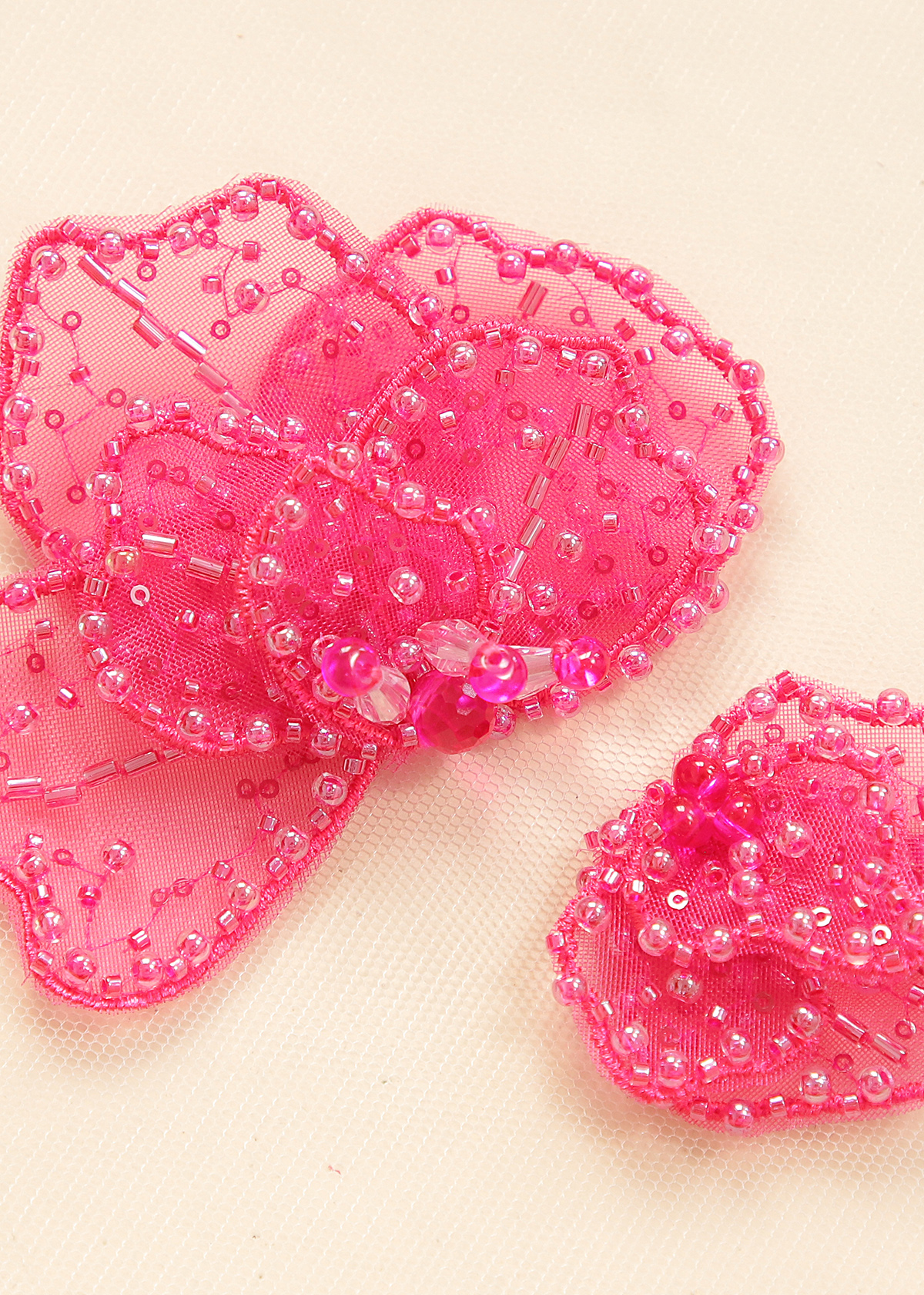 Yanzi Handmade 3d Flower Sequin Beads Applique(YZX197-198)