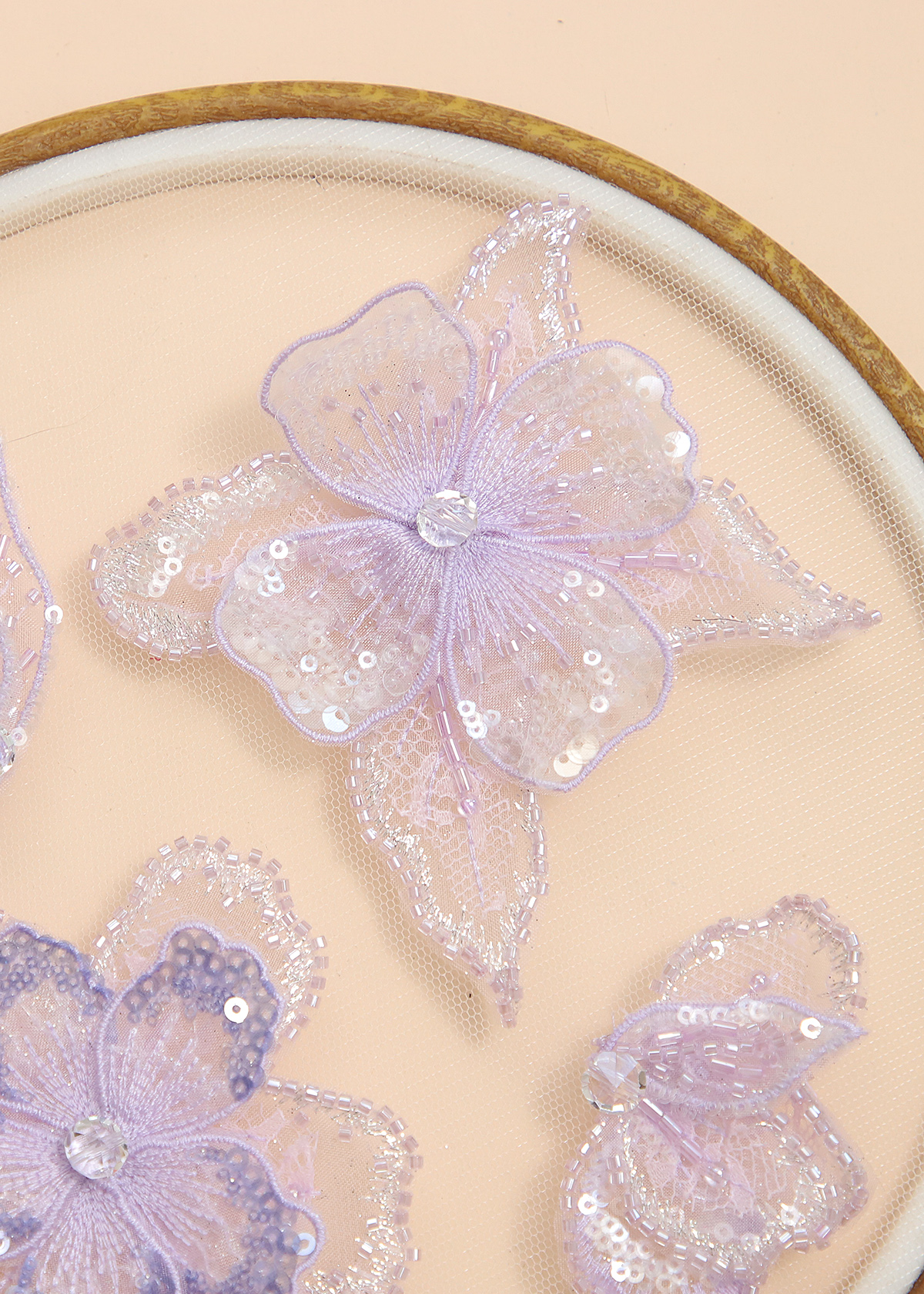 Yanzi Handmade 3d Flower Sequin Beads Applique(YZX189-192)