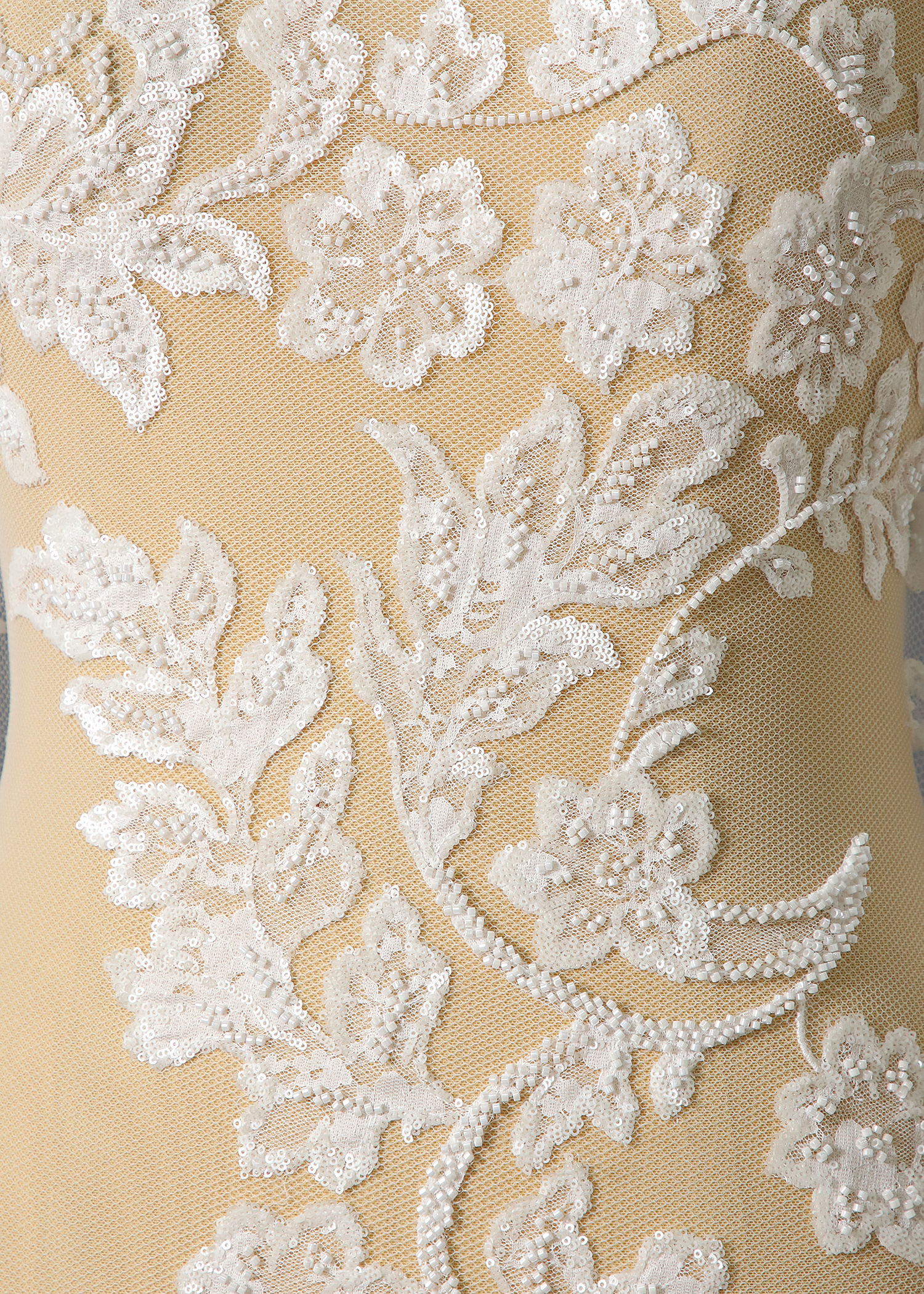 Yanzi bridal fabric luxury embroidery beads sequins lace (YZZX1027)