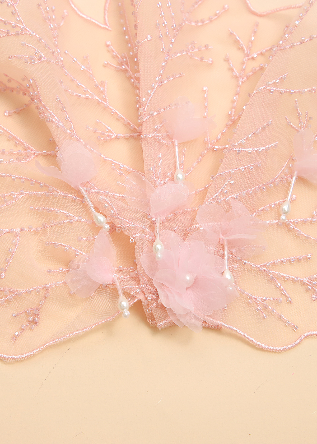 Yanzi Handmade 3d Flower Sequin Beads Applique(YZX208)