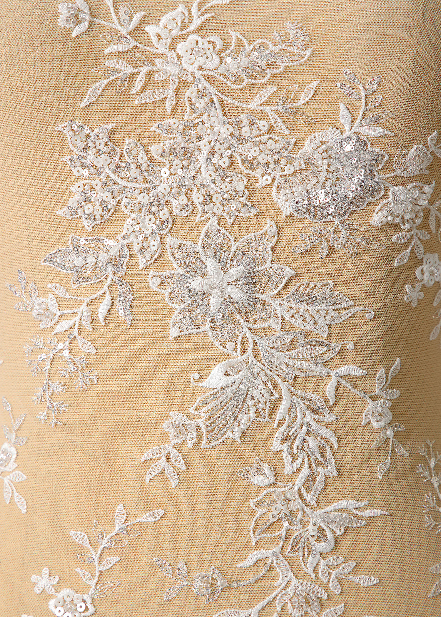 Yanzi bridal fabric luxury embroidery beads sequins lace (YZZX1030)