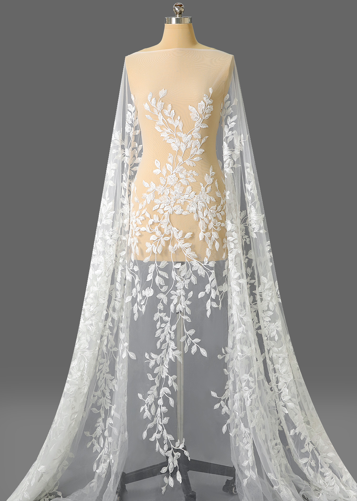 Yanzi floral Laser beaded sequin embroidered lace (YZZX087)