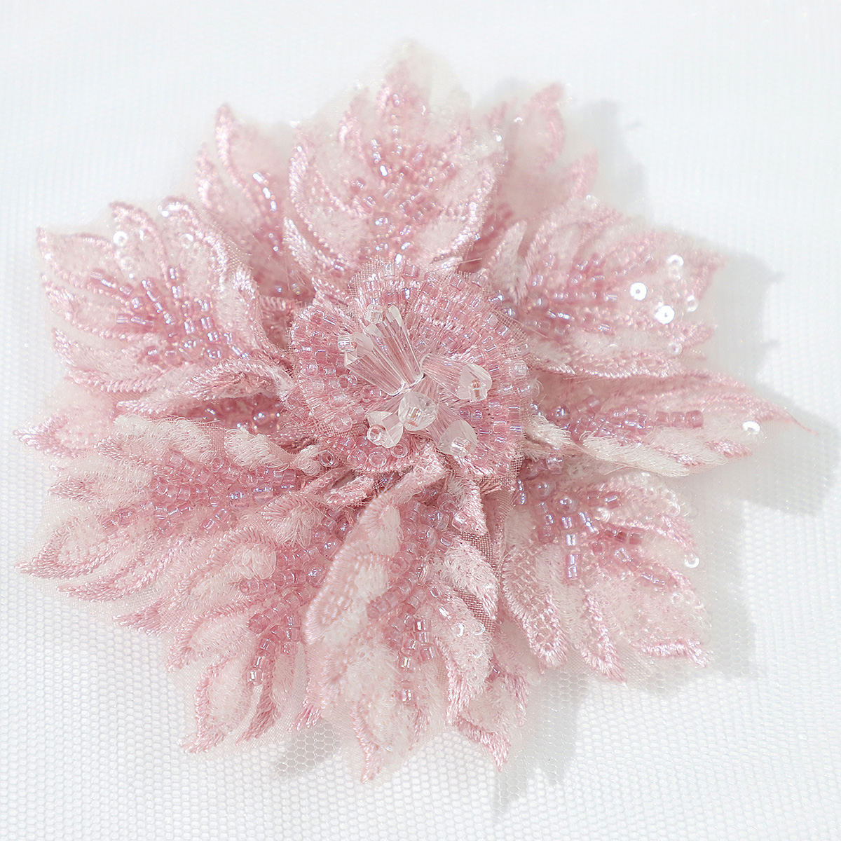 Yanzi Handmade 3d Flower Sequin Beads Applique(YZLQ034)