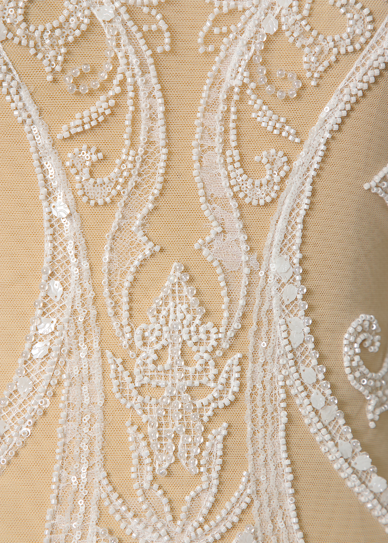 Yanzi bridal fabric luxury embroidery beads sequins lace (YZZX1032)