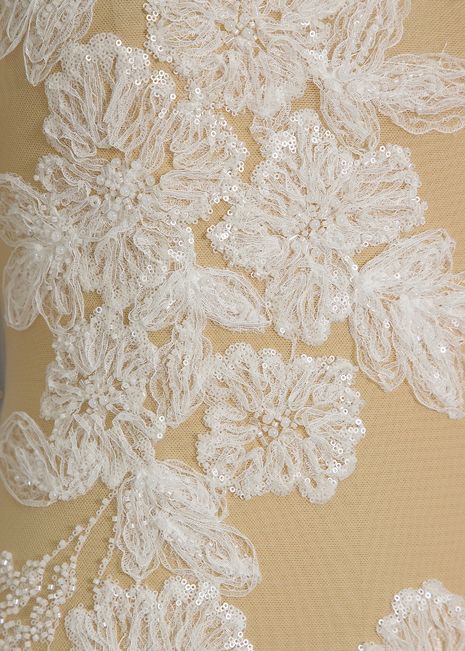 Yanzi Ribbon Embroidery luxury beads sequins Lace (YZP017)