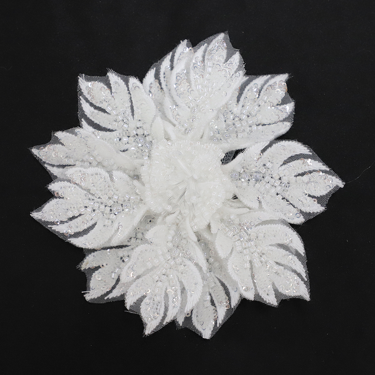 Yanzi Handmade 3d Flower Sequin Beads Applique(YZLQ034)
