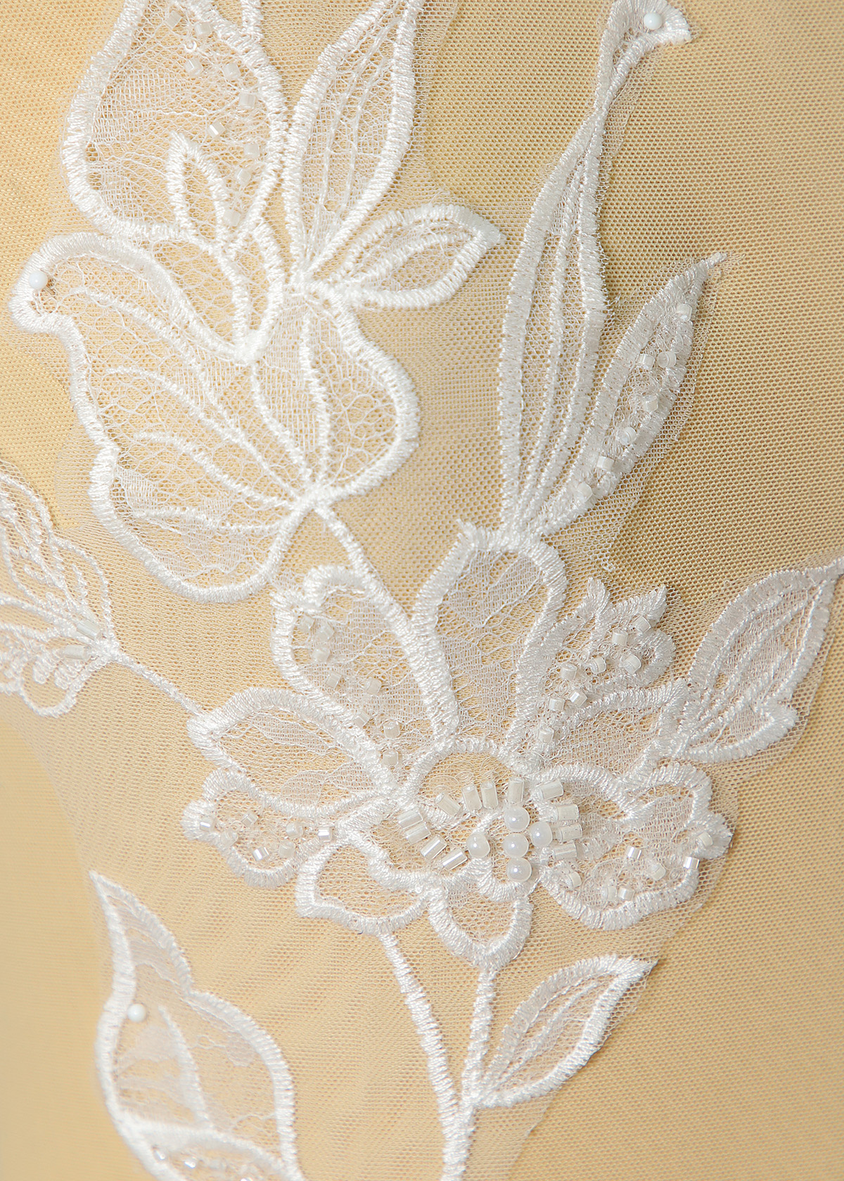 Yanzi beaded sequin embroidery applique floral (YZOH216)