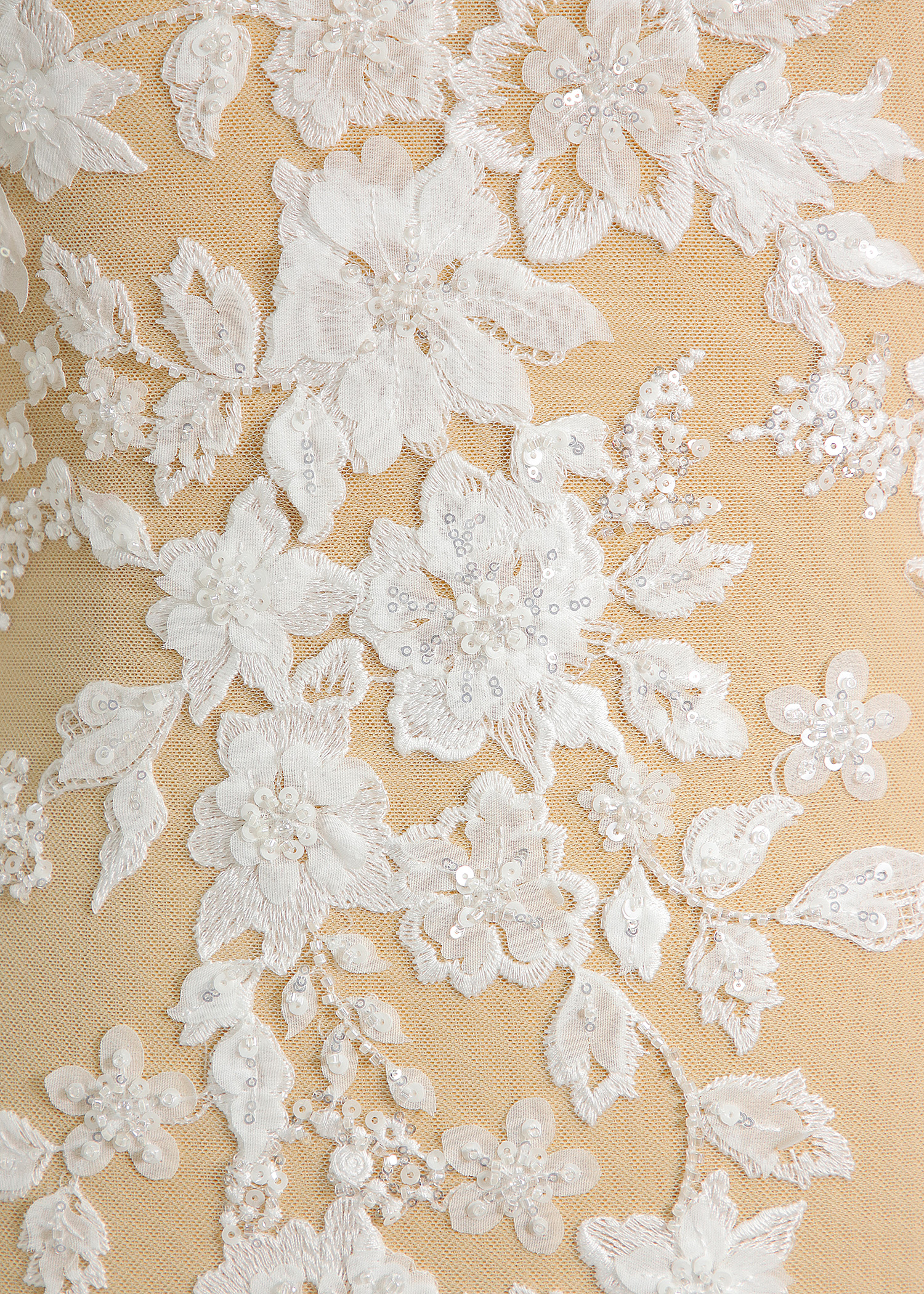 Yanzi floral Laser beaded sequin embroidered lace (YZZX479)