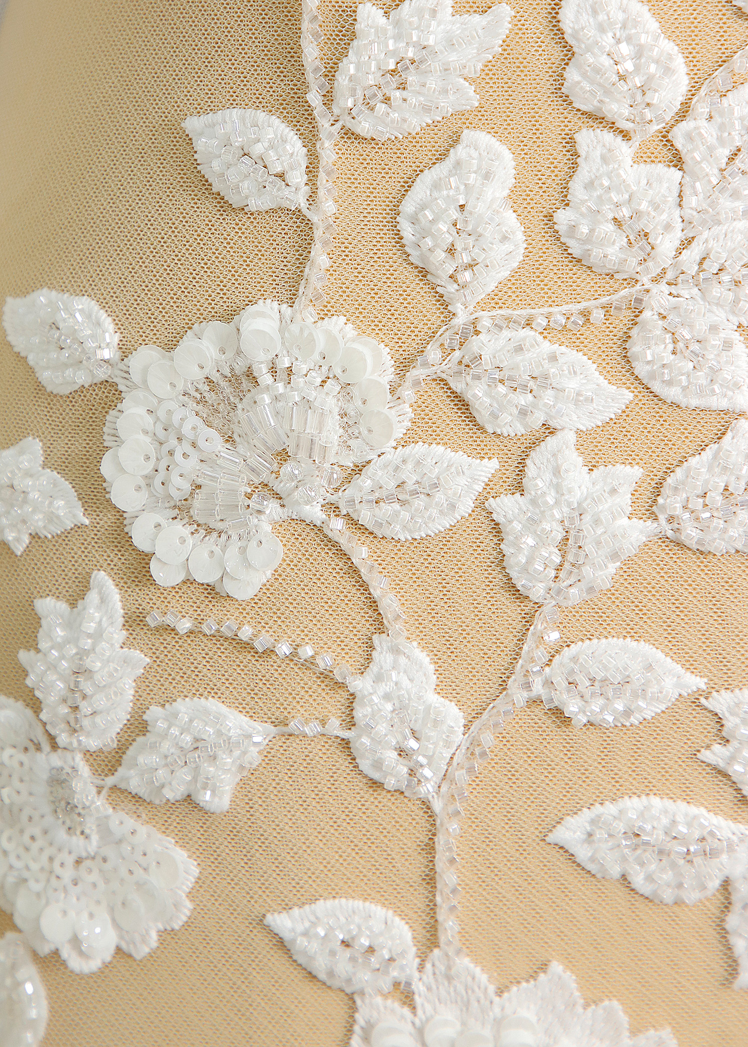 Yanzi floral Laser beaded sequin embroidered lace (YZZX335)