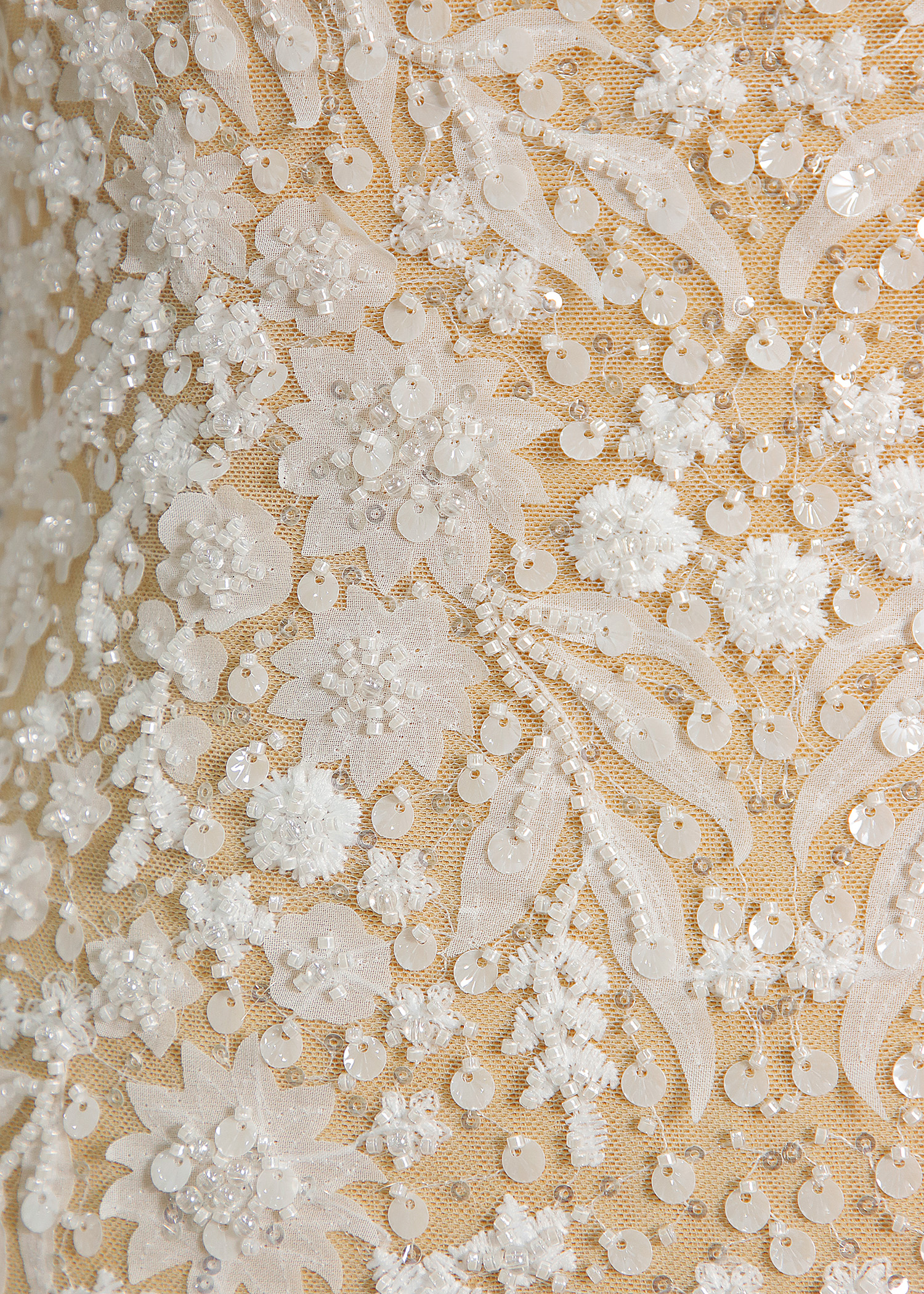 Yanzi floral Laser beaded sequin embroidered lace (YZZX277)