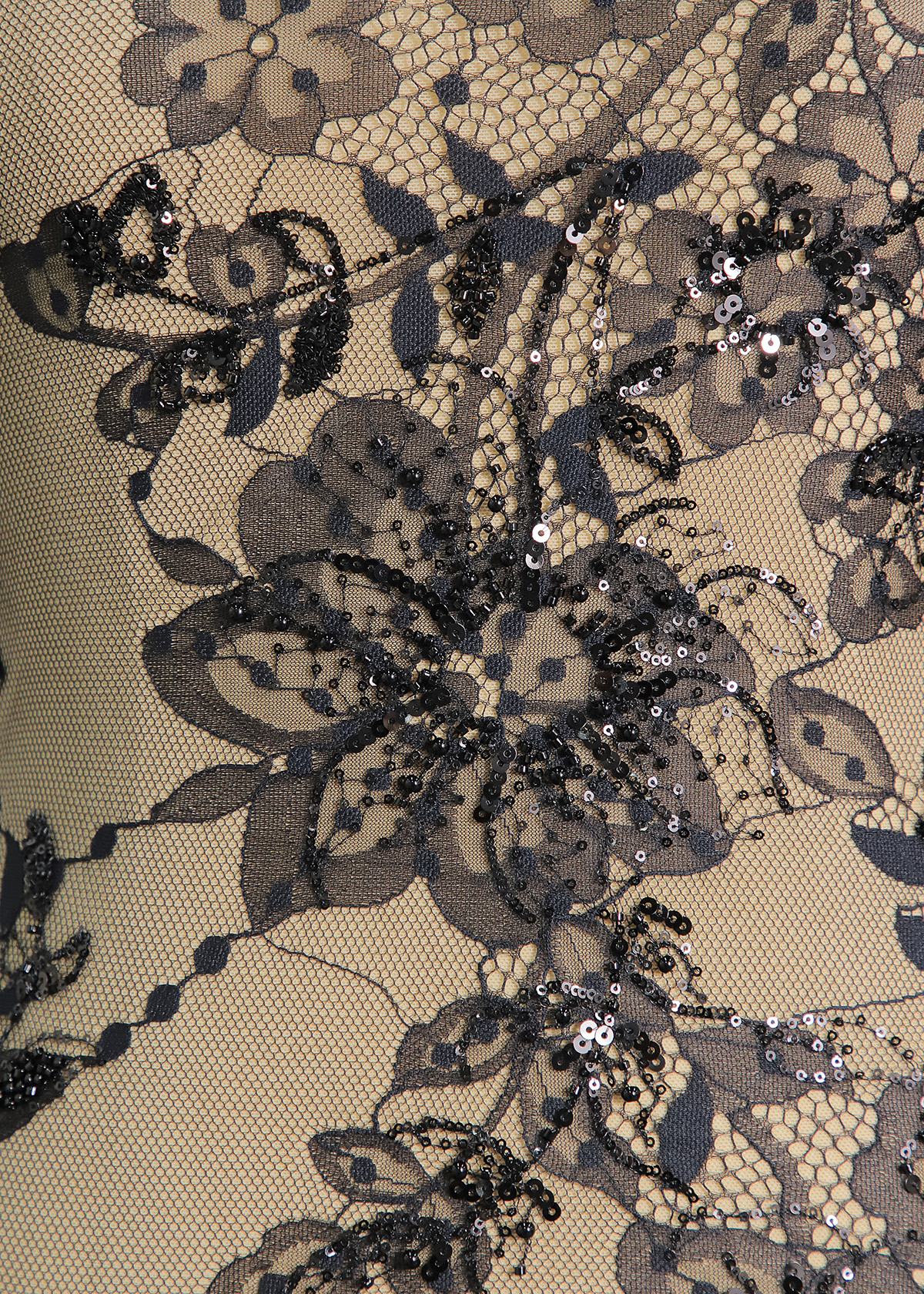 Yanzi Eyelash lace with bead embroidery fabric (YZZX930）