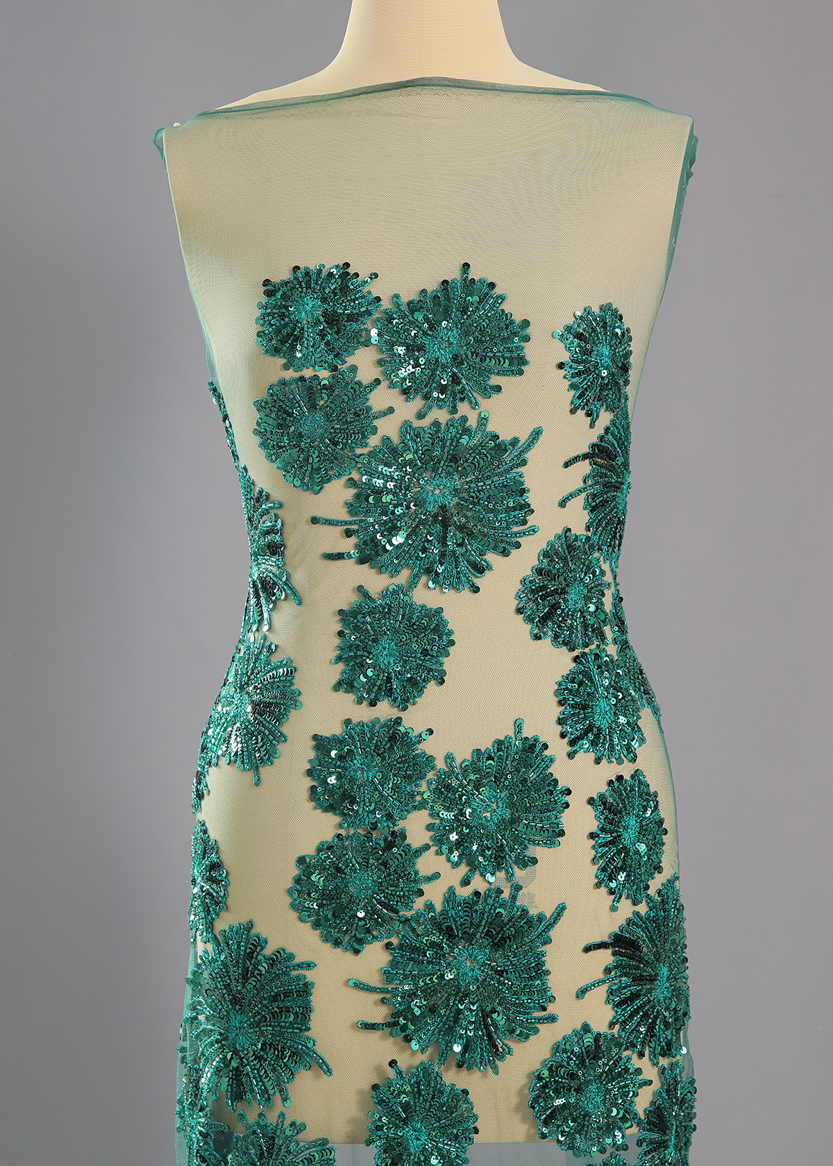 Yanzi colorful beaded lace dress fabric (YZZX598A）