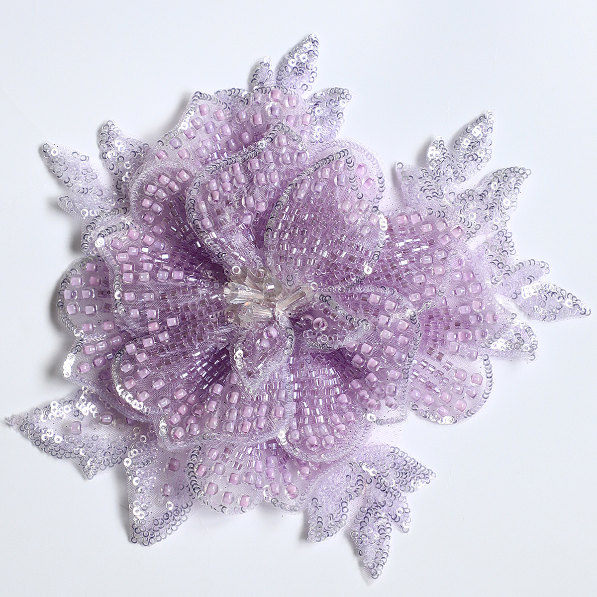 Yanzi Handmade 3d Flower Sequin Beads Applique(YZLQ020)