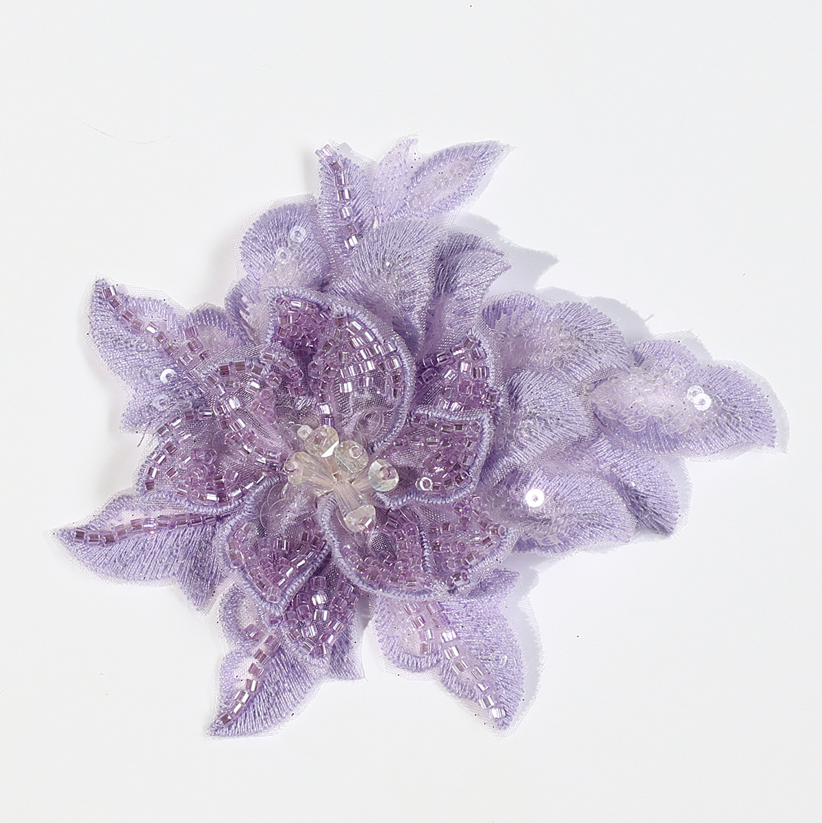 Yanzi Handmade 3d Flower Sequin Beads Applique(YZLQ024)