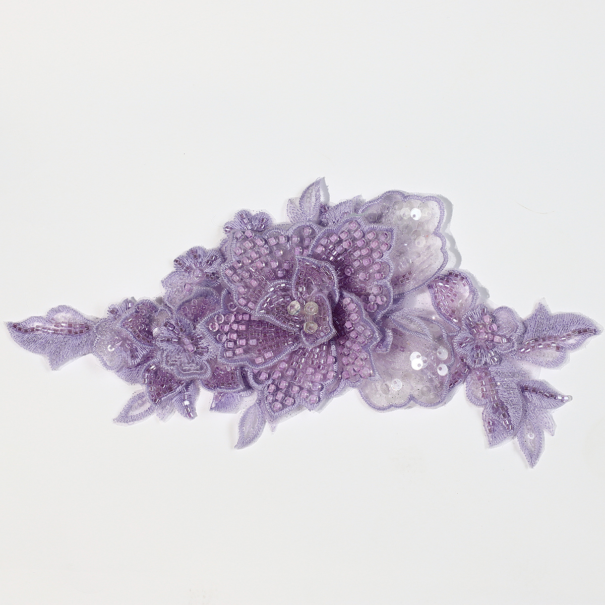 Yanzi Handmade 3d Flower Sequin Beads Applique(YZLQ023)