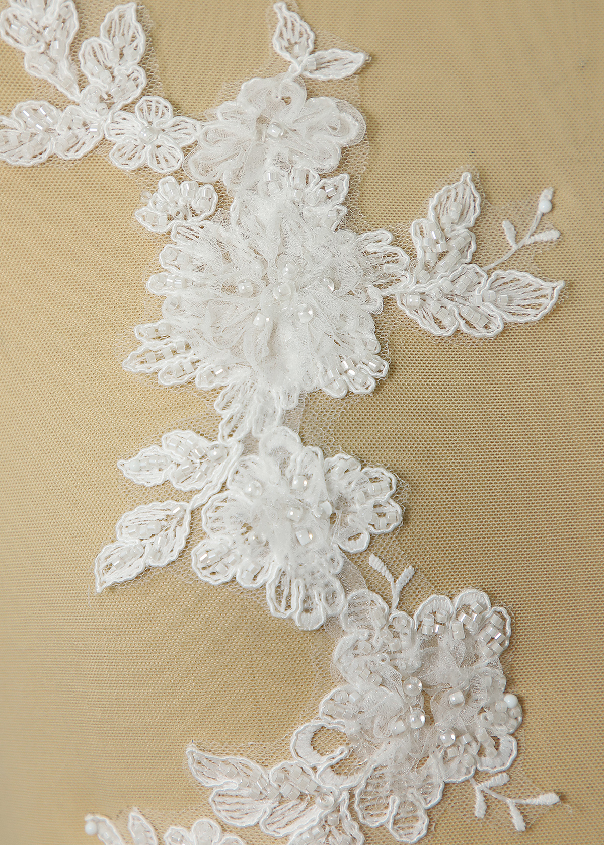 Yanzi beaded sequin embroidery applique floral (YZOH235)