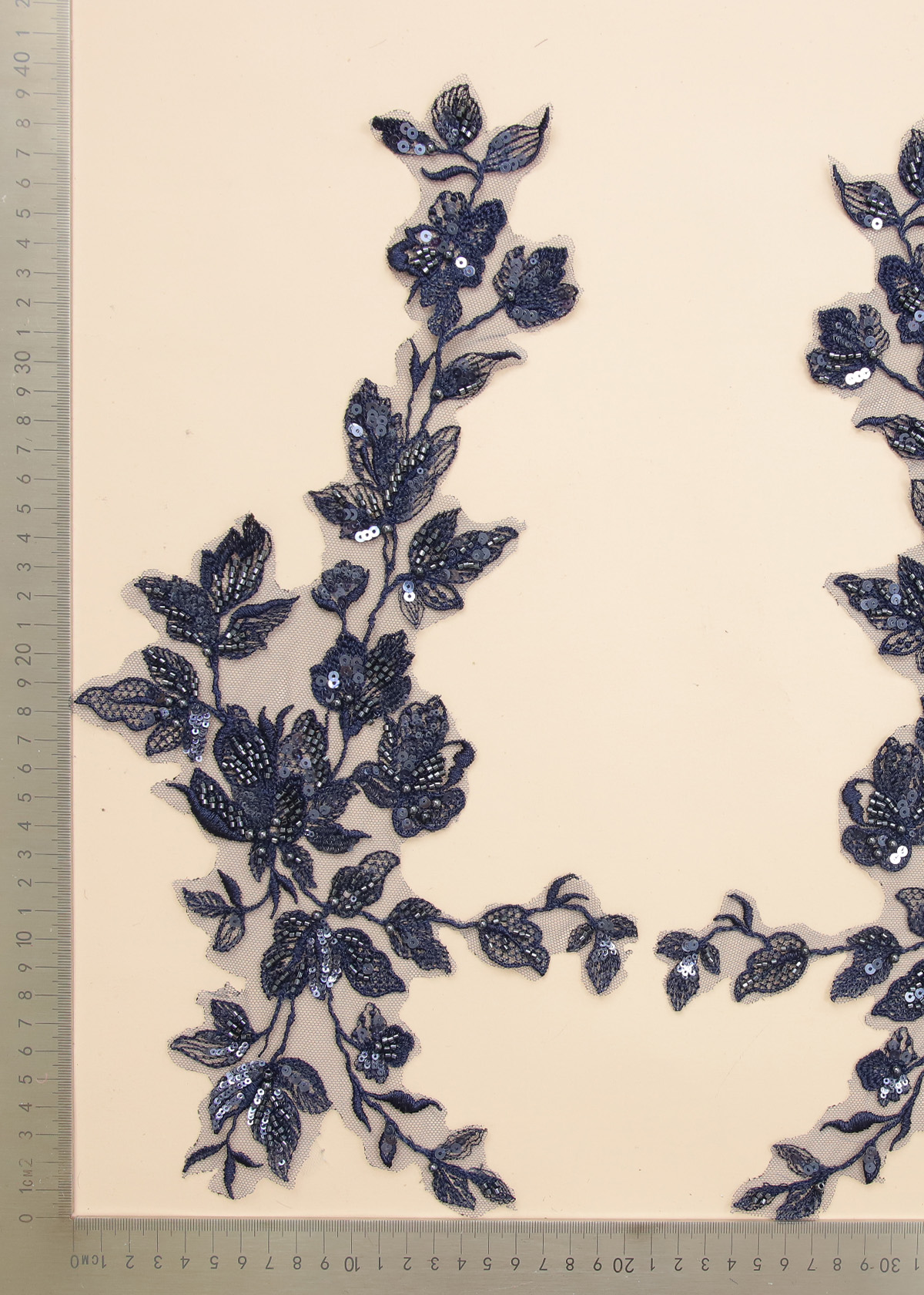 Yanzi beaded sequin embroidery applique floral (YZOH203)