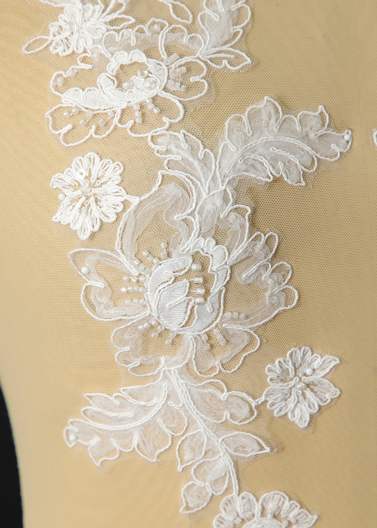 Yanzi beaded sequin embroidery applique floral (YZOH213-2)
