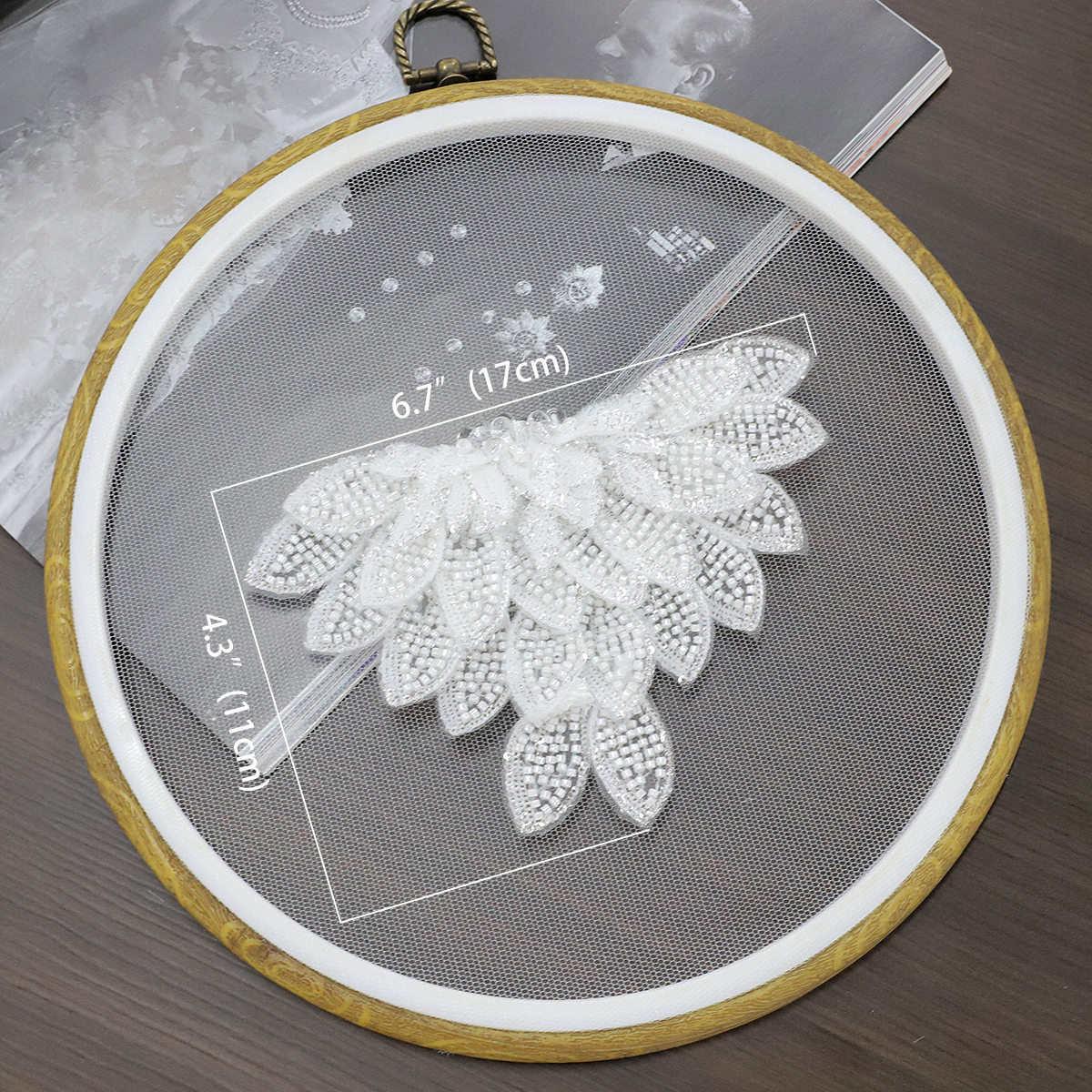 Yanzi Handmade 3d Flower Sequin Beads Applique(YZLQ017)