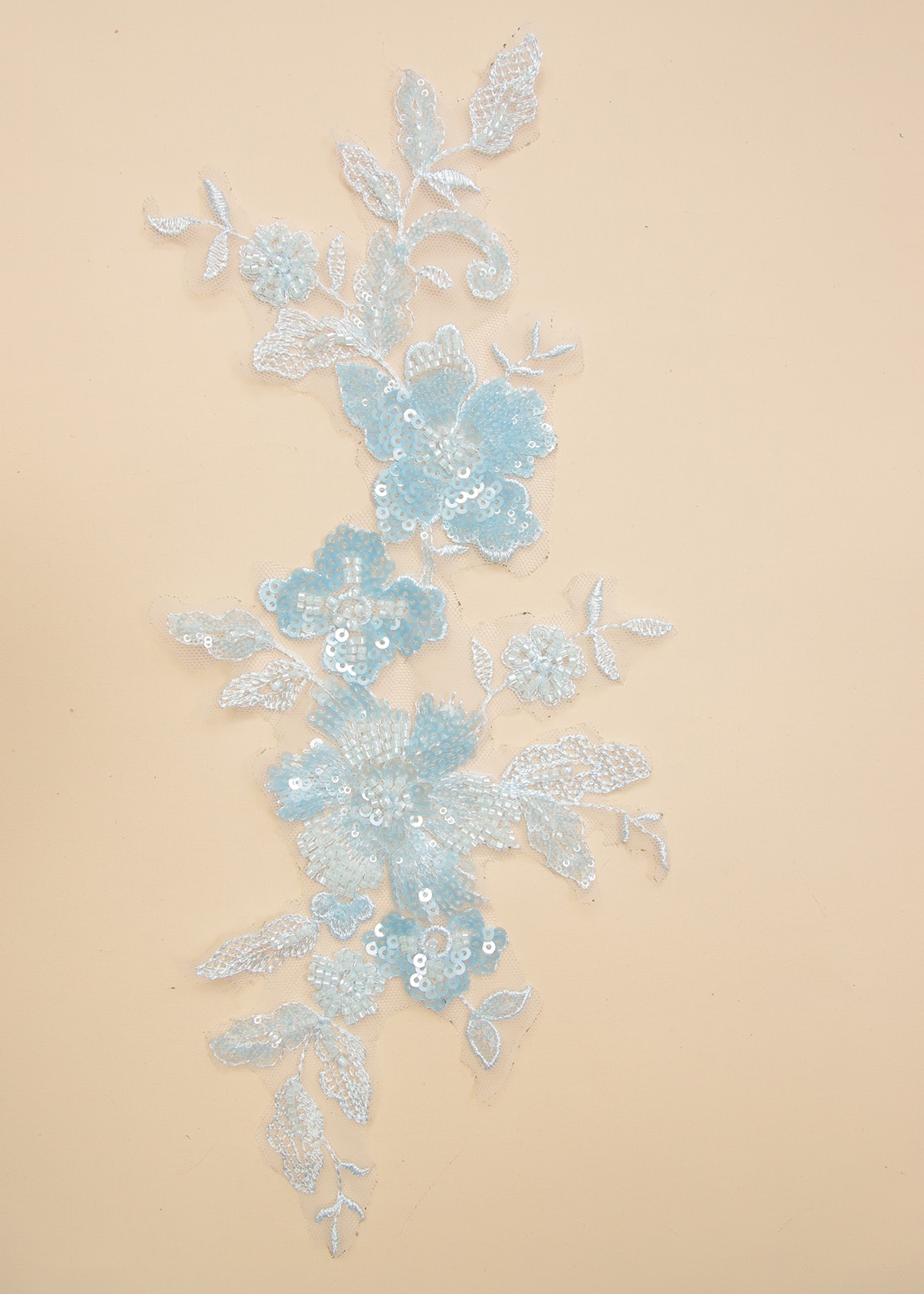 Yanzi beaded sequin embroidery applique floral (YZOH205)