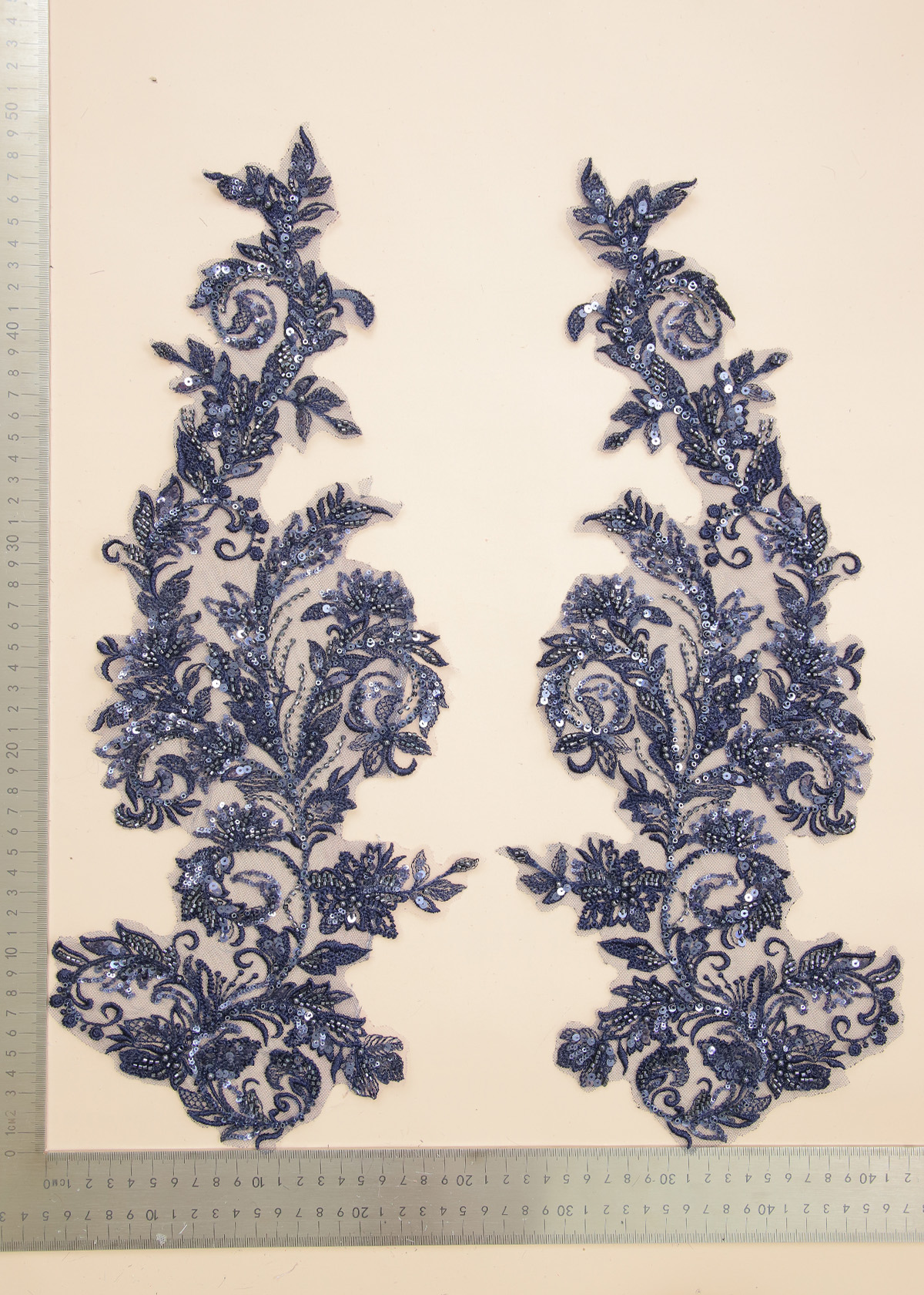 Yanzi beaded sequin embroidery applique floral (YZOH204)