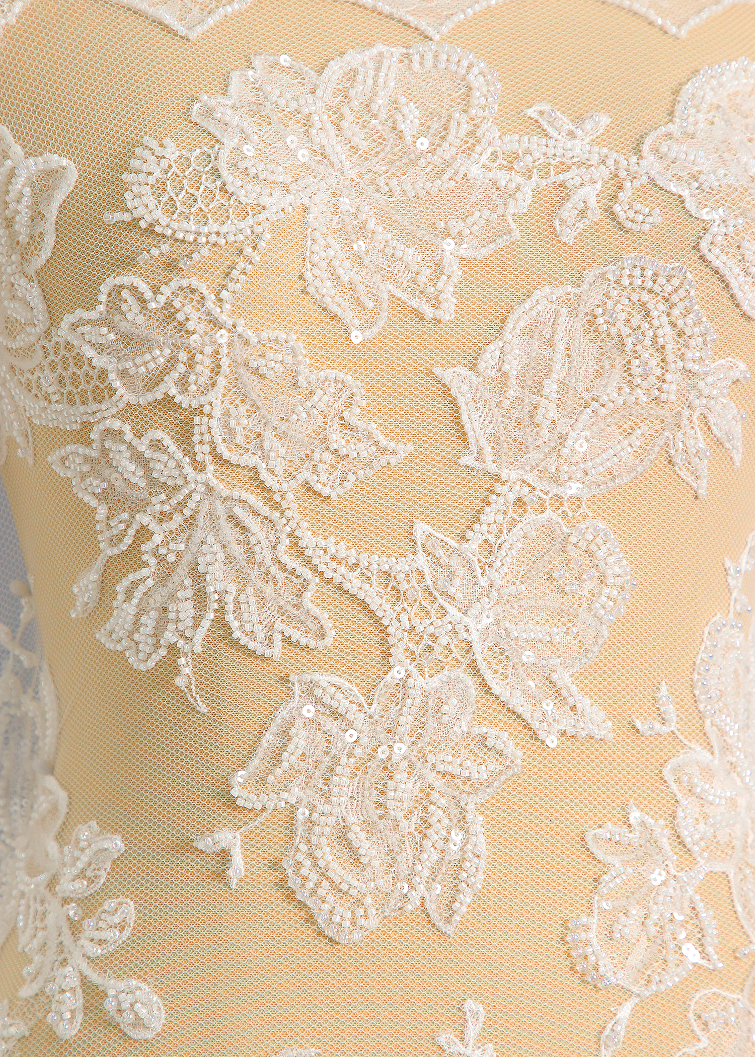 Yanzi bridal fabric luxury embroidery beads sequins lace (YZZX1041)