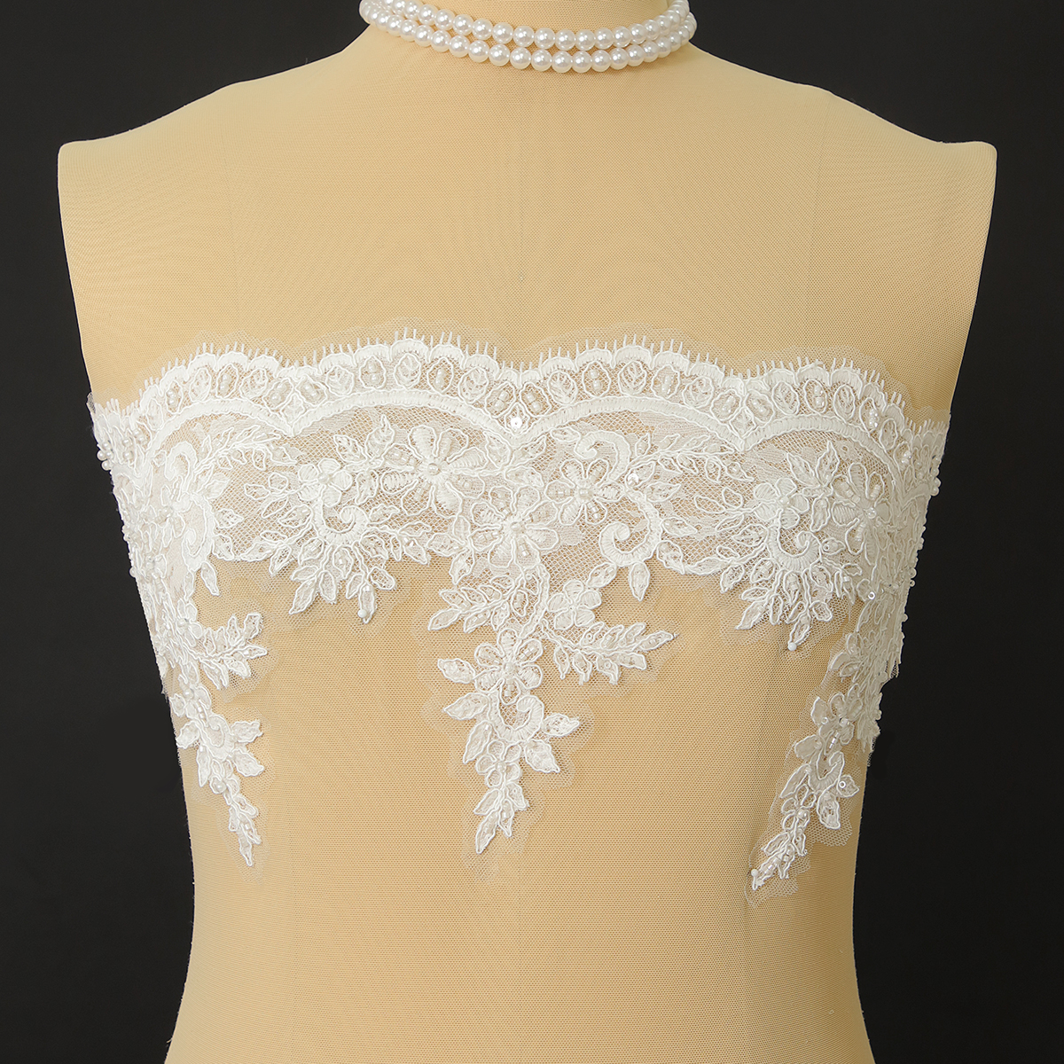Beaded lace trim