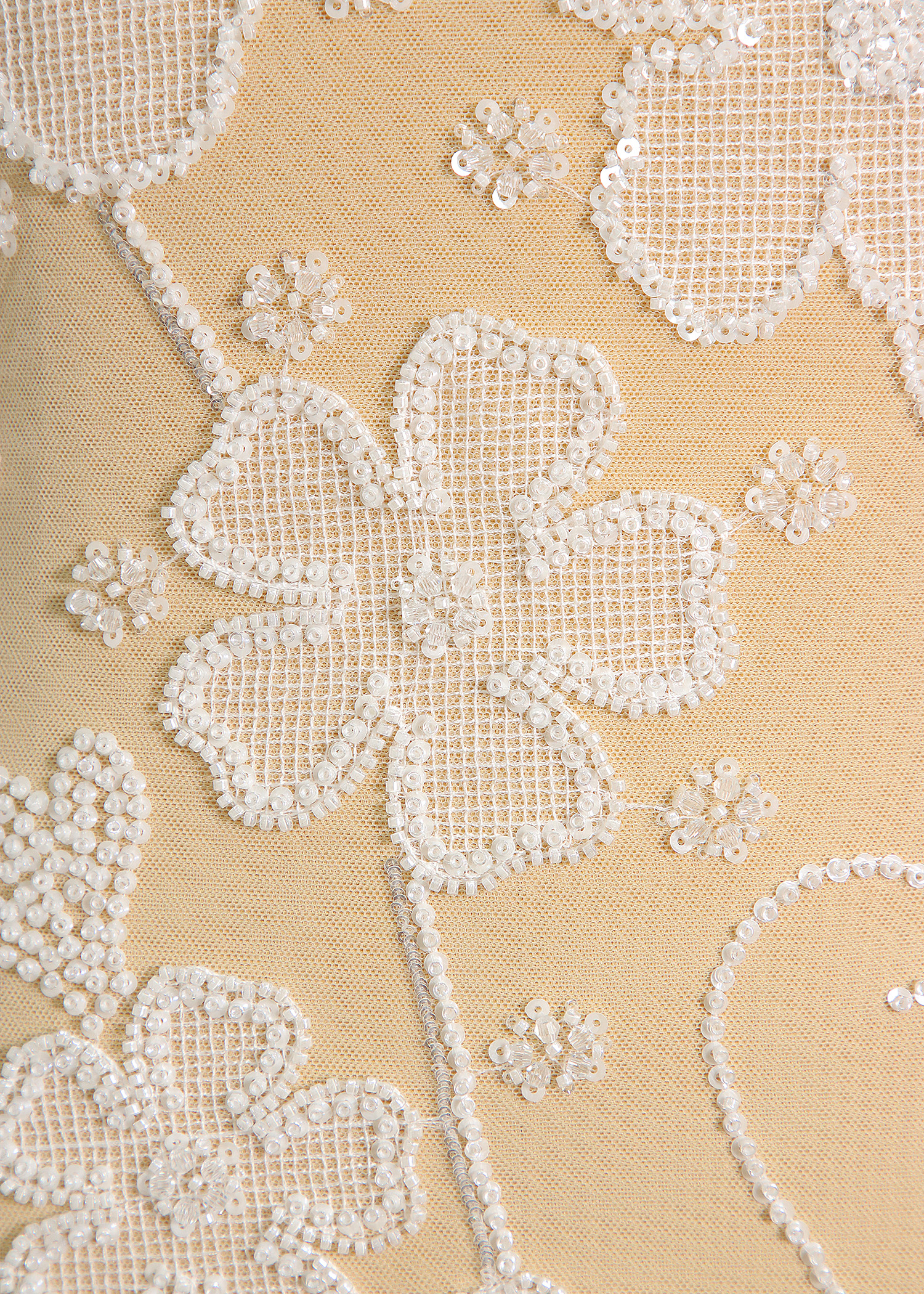 Yanzi floral beaded sequin embroidered lace (YZZX689)