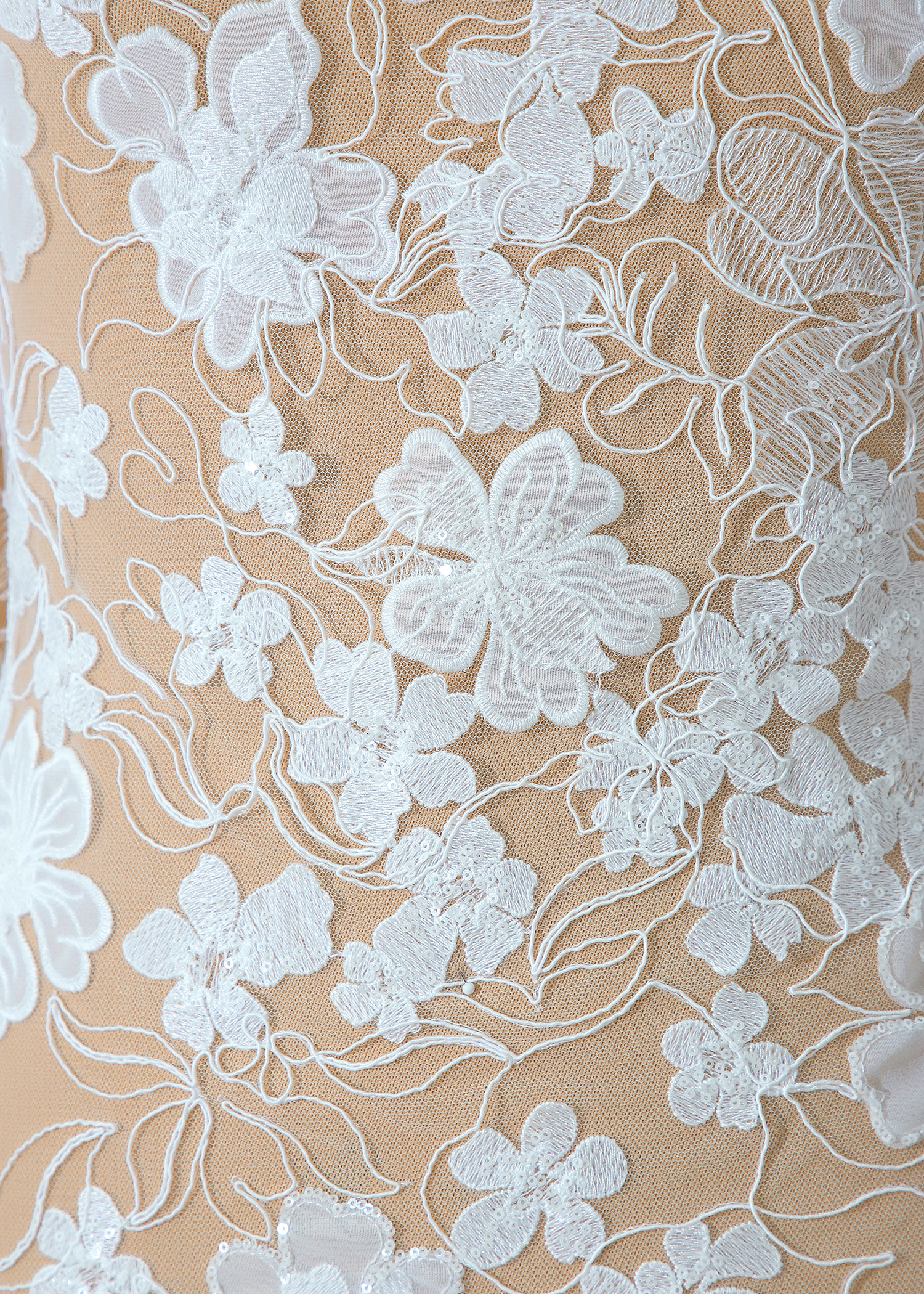 Yanzi corded bead embroidered lace with sequin  (YZC013)