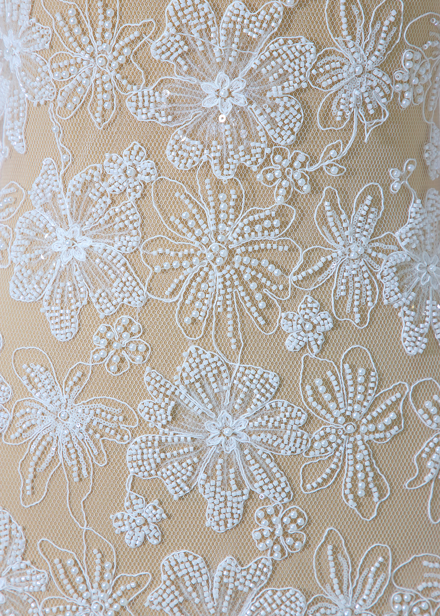 Yanzi corded bead embroidered lace with sequin  (YZC012+L18385)