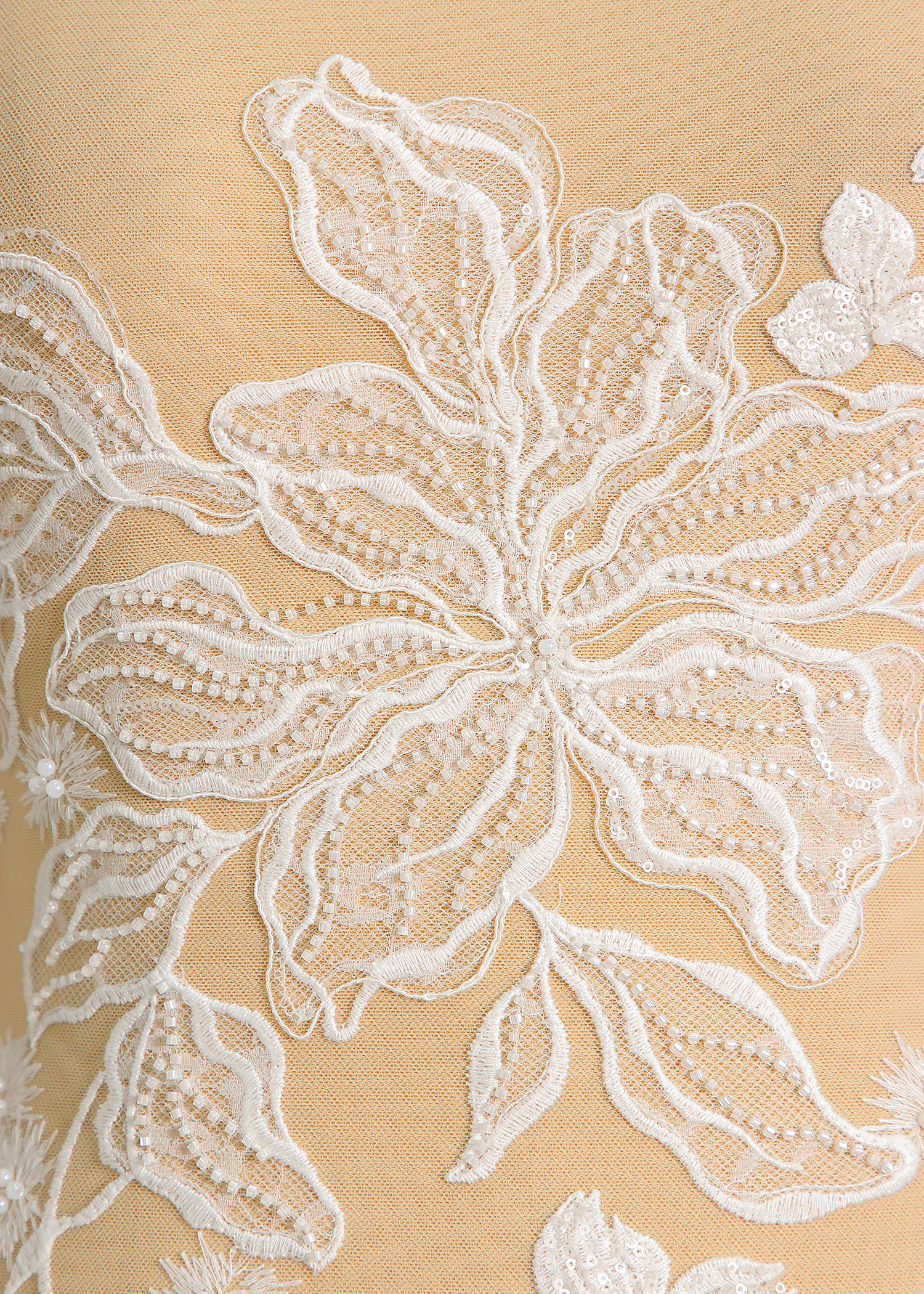 Yanzi corded bead embroidered lace with sequin  (YZC019)