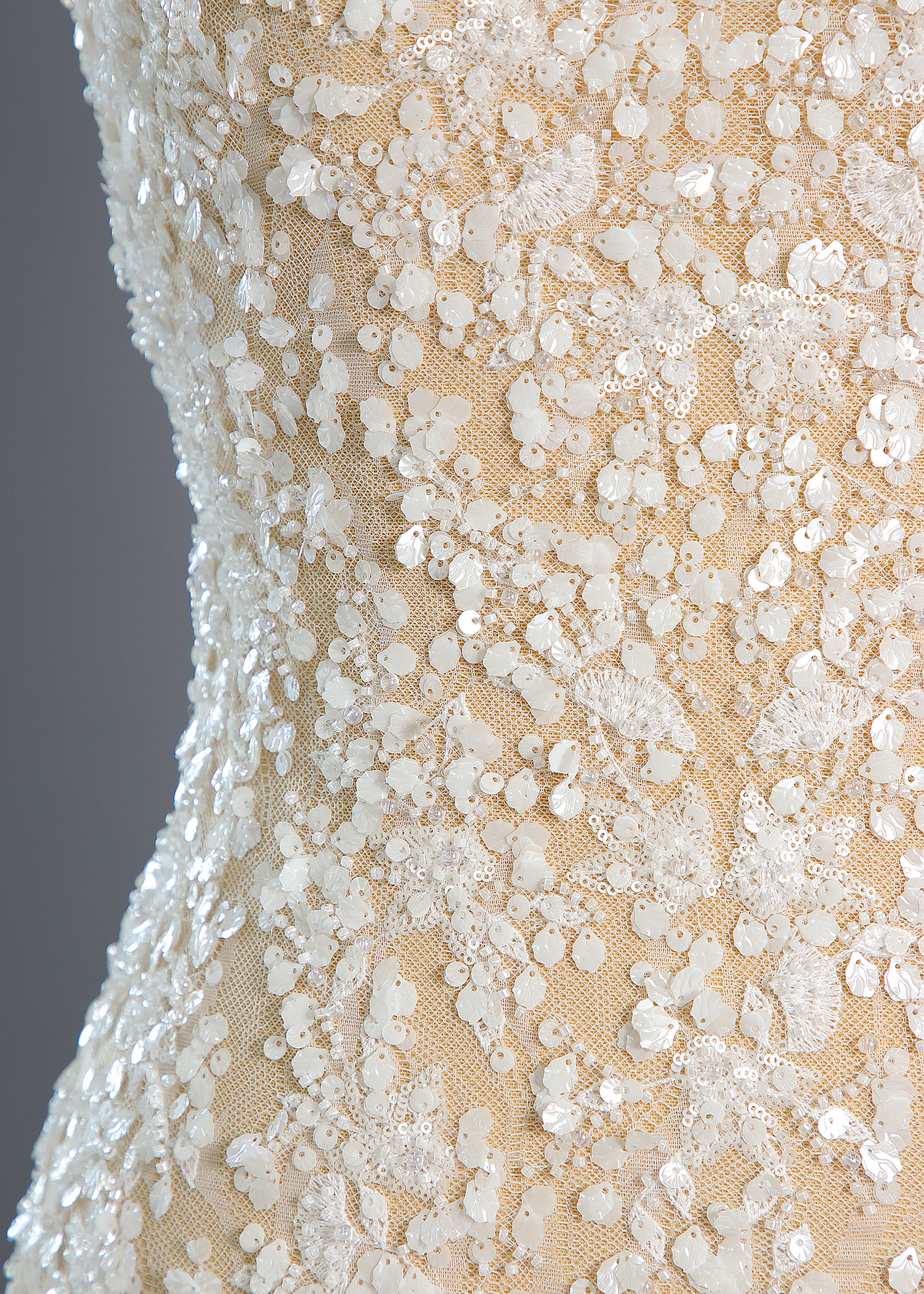 Yanzi bridal fabric luxury embroidery beads sequins lace (YZZX1015-1)