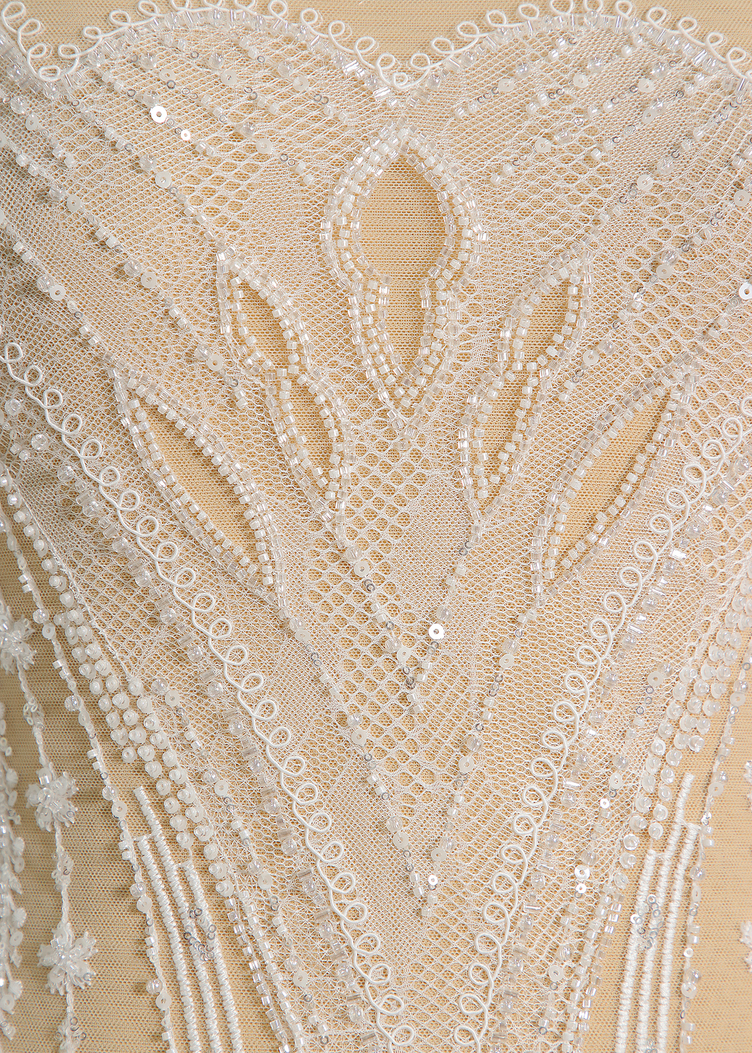 Yanzi bridal fabric luxury embroidery beads sequins lace (YZZX1048)