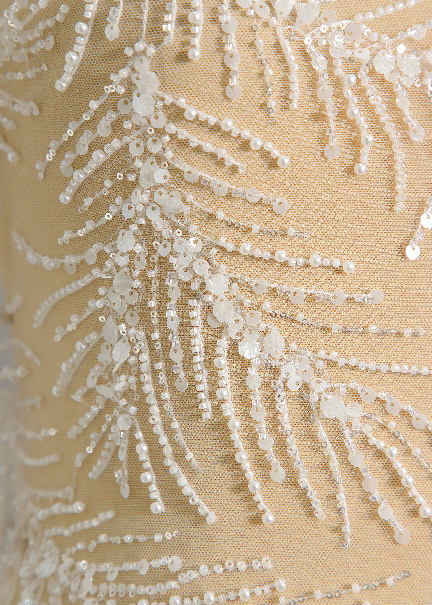 Yanzi bridal fabric luxury embroidery beads sequins lace (YZZX1049)