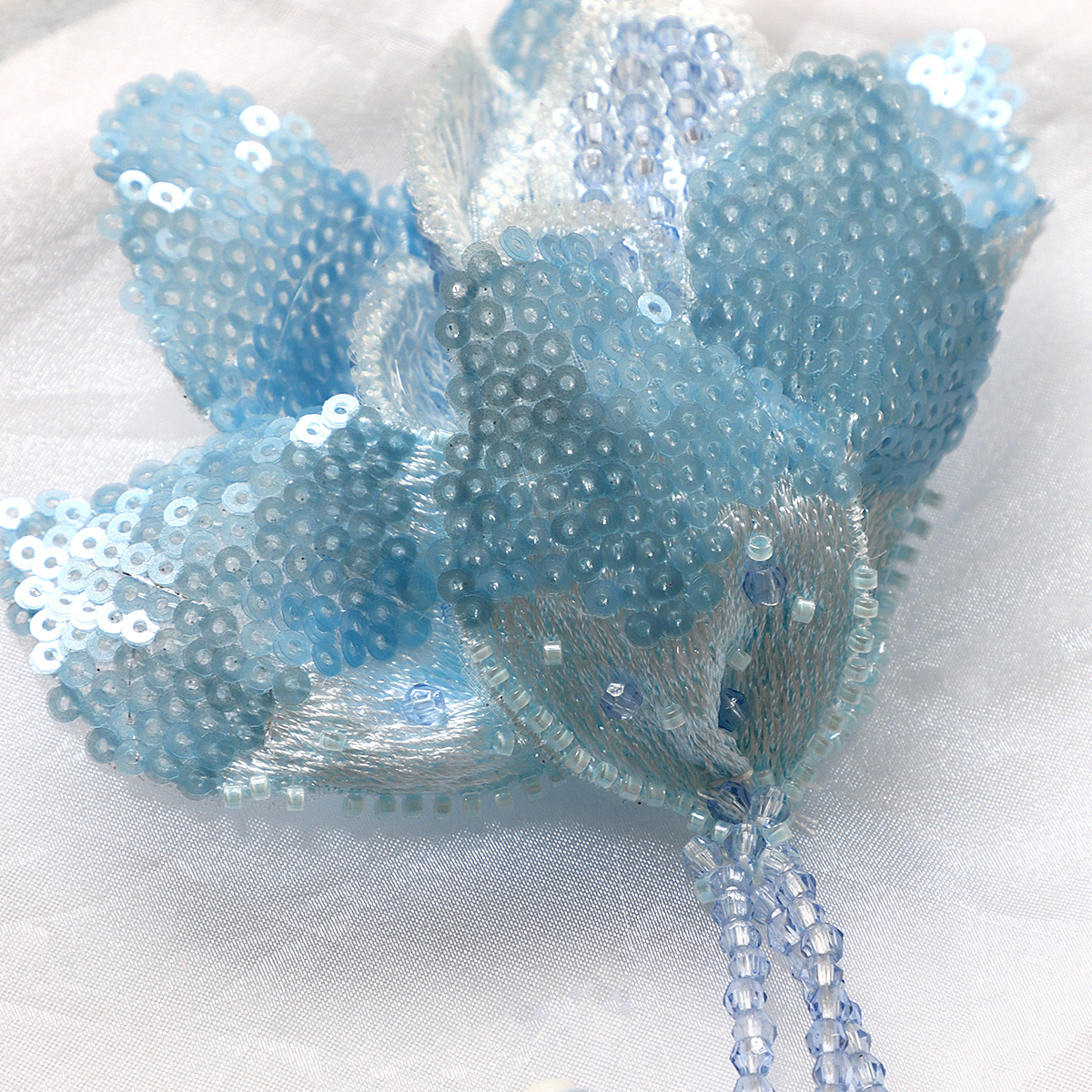 Yanzi Handmade 3d Flower Sequin Beads Applique(YZDH062)