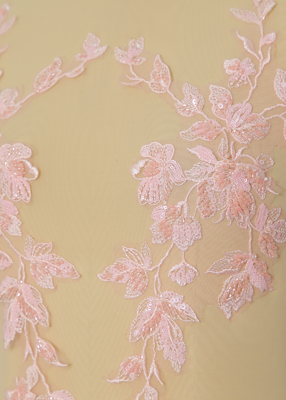 Yanzi beaded sequin embroidery applique floral (YZOH203)