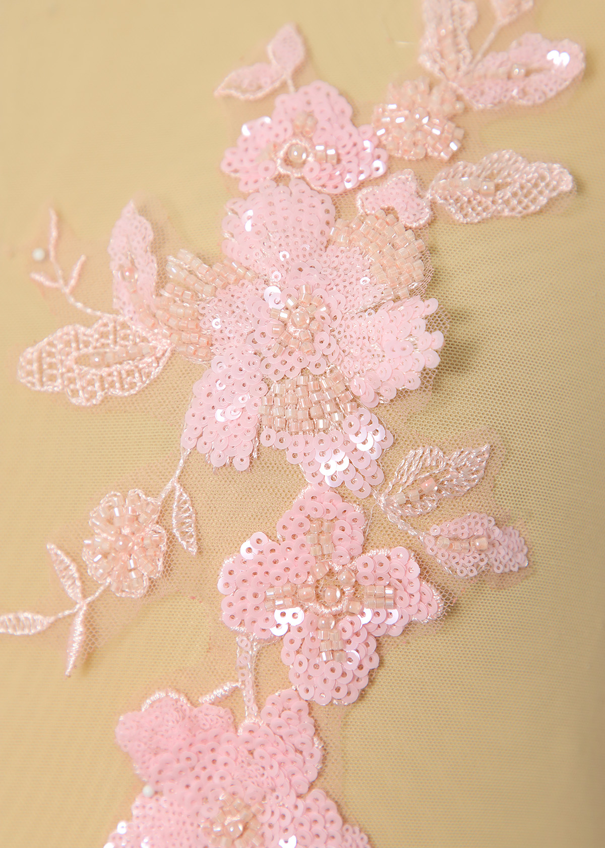 Yanzi beaded sequin embroidery applique floral (YZOH205)