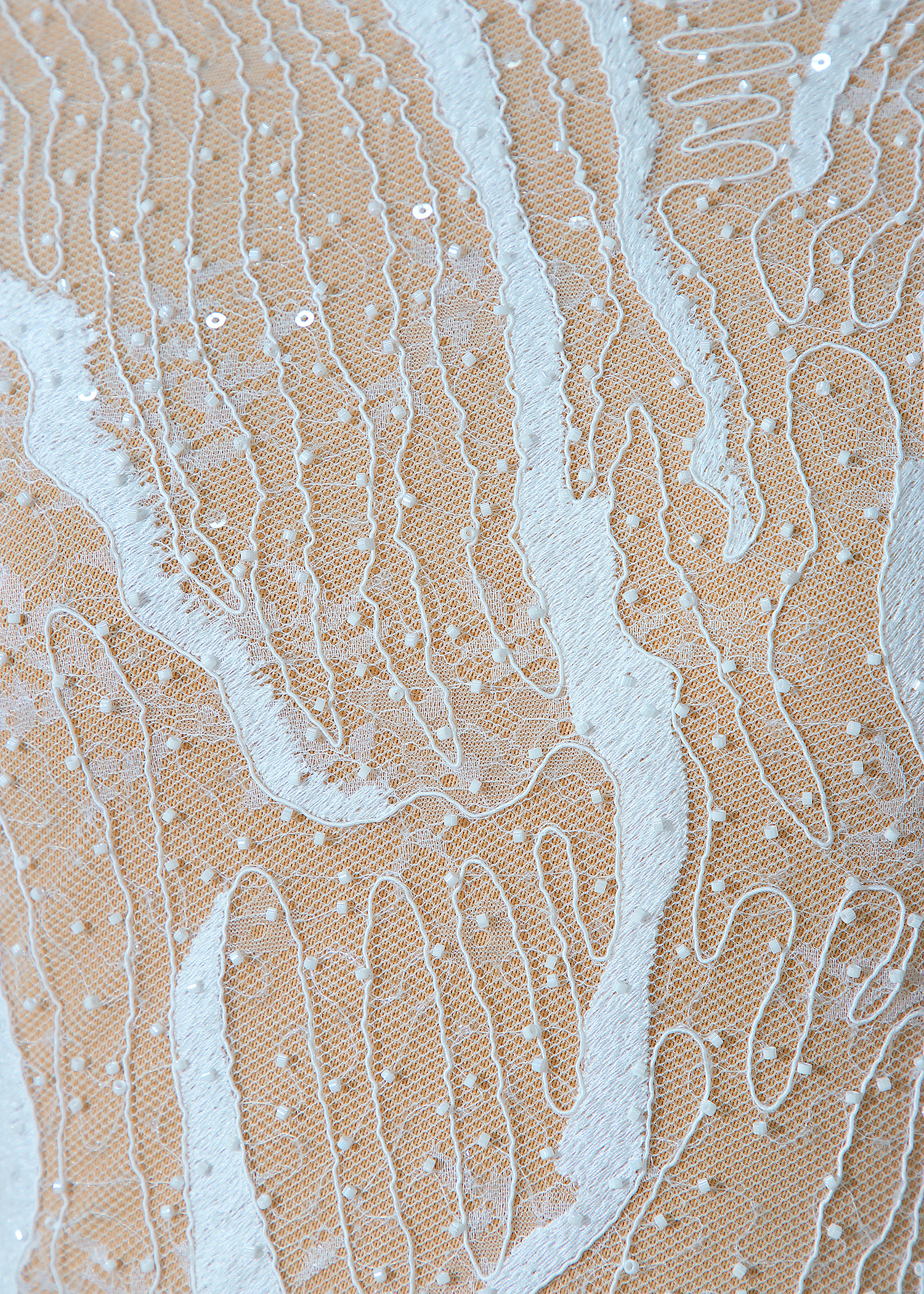 Yanzi corded bead embroidered lace with sequin  (YZC017)