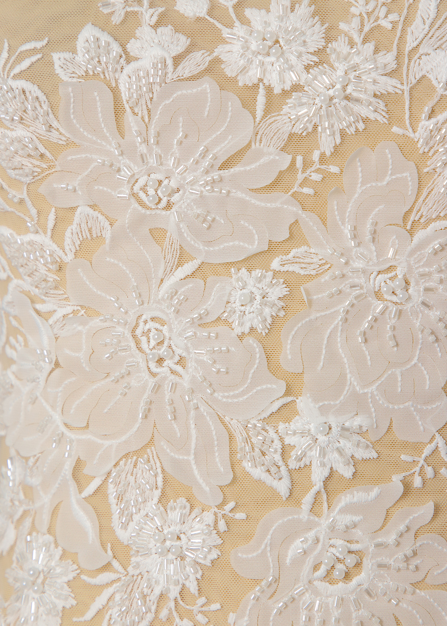 Yanzi bridal fabric luxury embroidery beads sequins lace (YZZX1093-3）