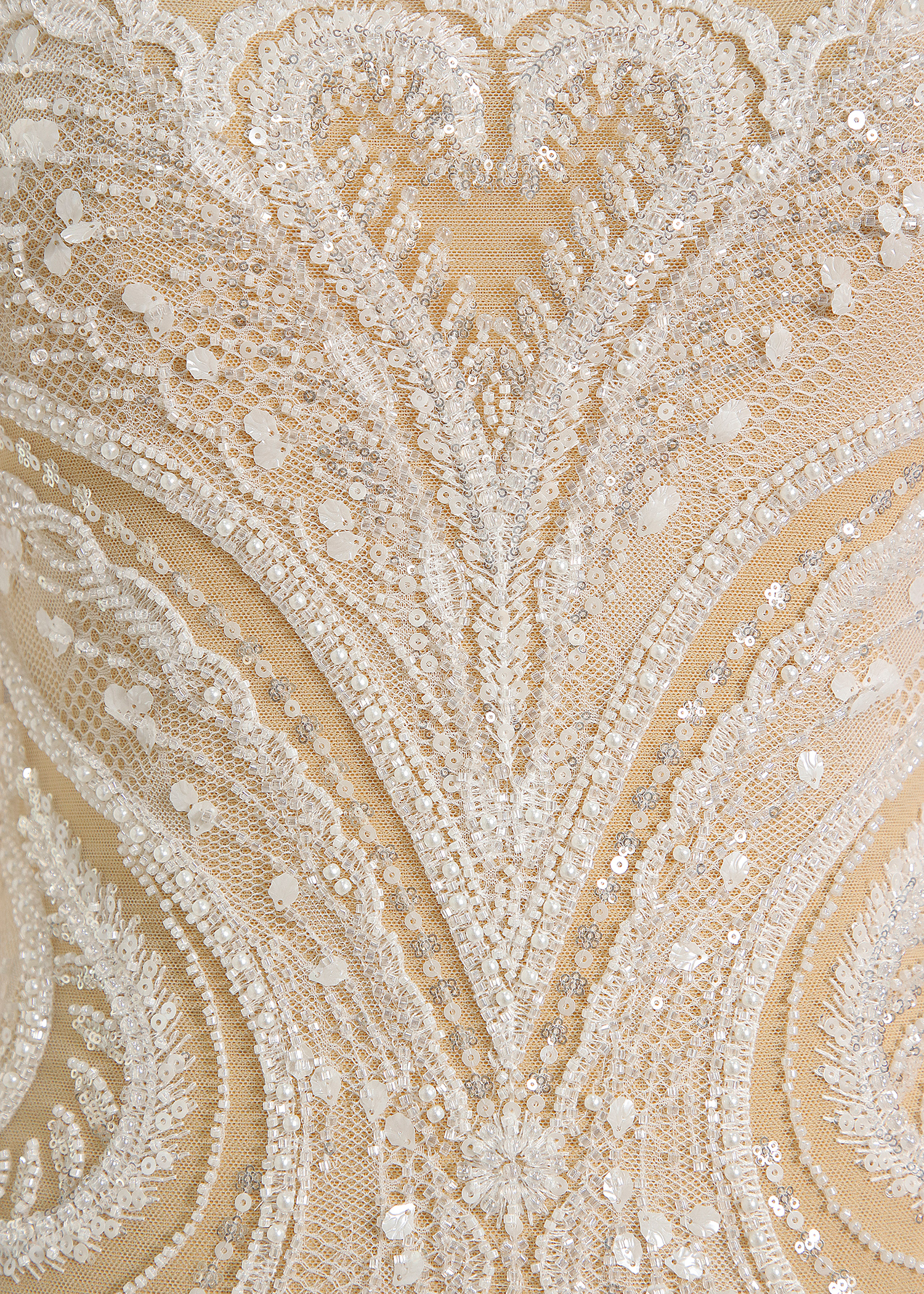 Yanzi bridal fabric luxury embroidery beads sequins lace (YZZX1043)