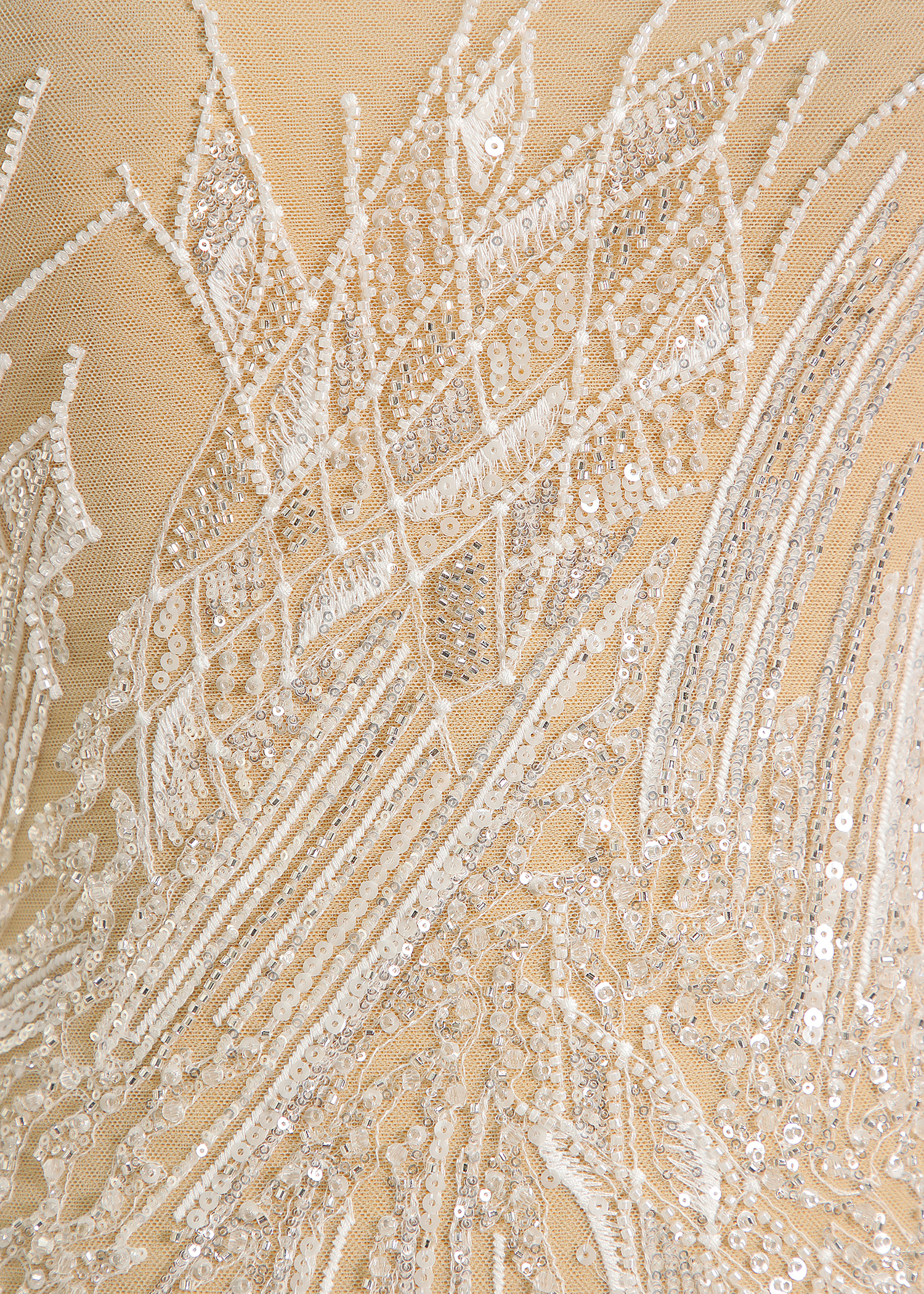 Yanzi bridal fabric luxury embroidery beads sequins lace (YZZX1042)