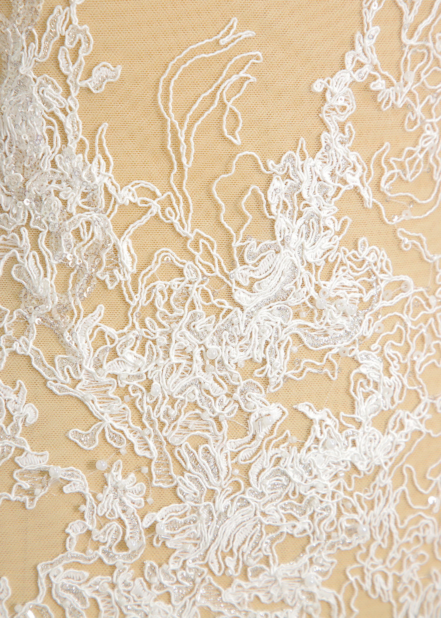 Yanzi corded bead embroidered lace with sequin  (YZC001A)