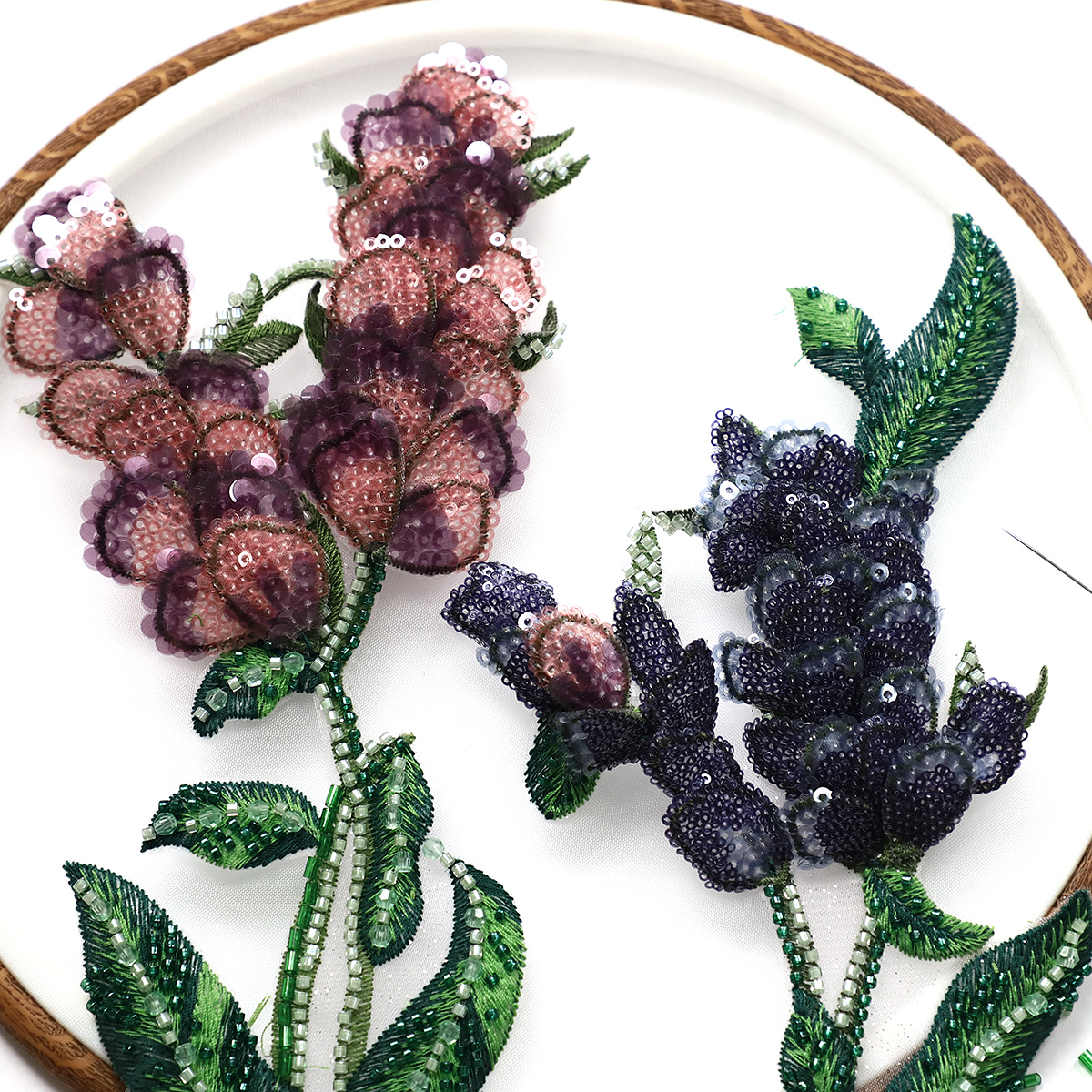 Yanzi Handmade 3d Flower Sequin Beads Applique(YZDH052)