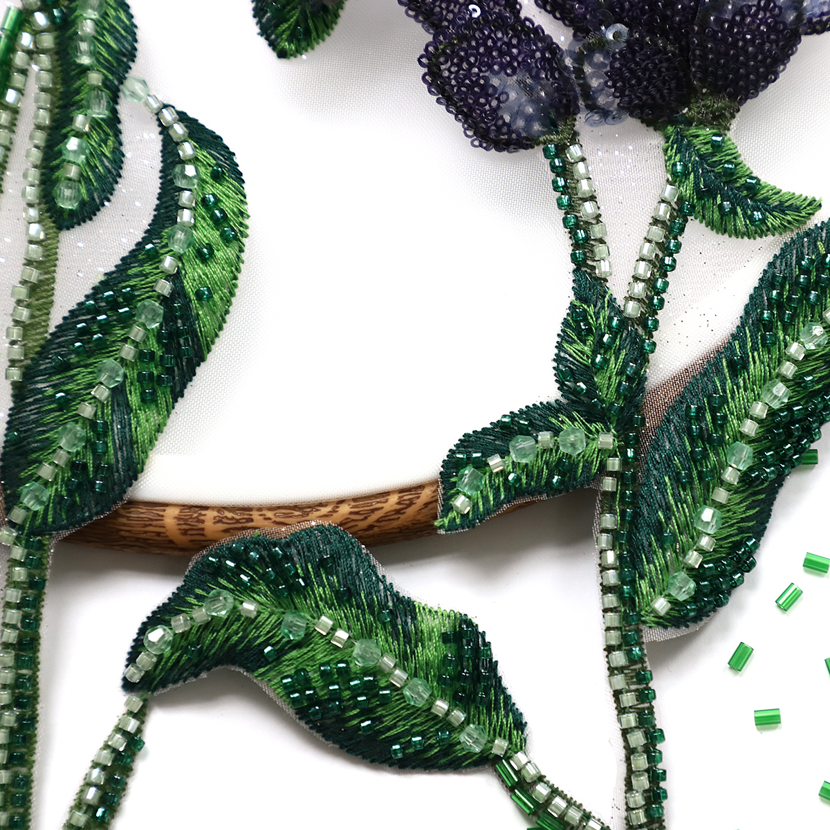 Yanzi Handmade 3d Flower Sequin Beads Applique(YZDH052)