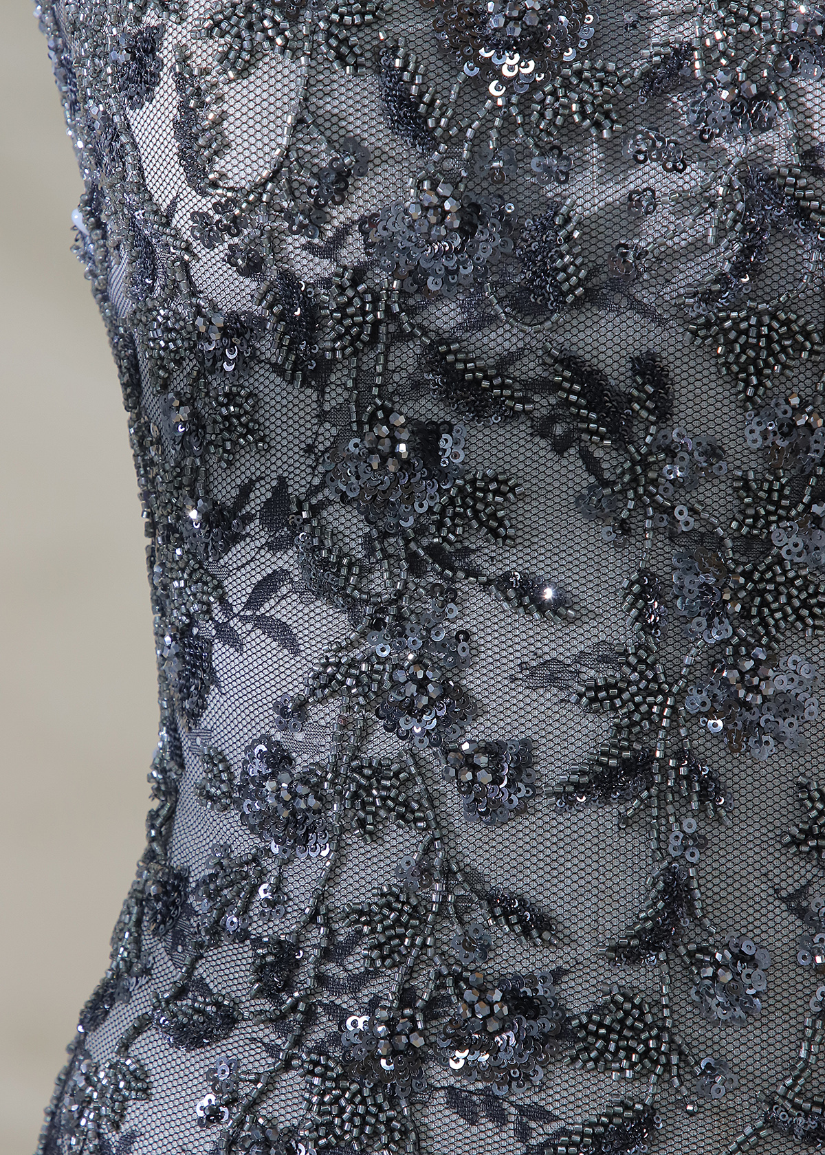 Yanzi colorful beaded lace dress fabric (YZZX658）