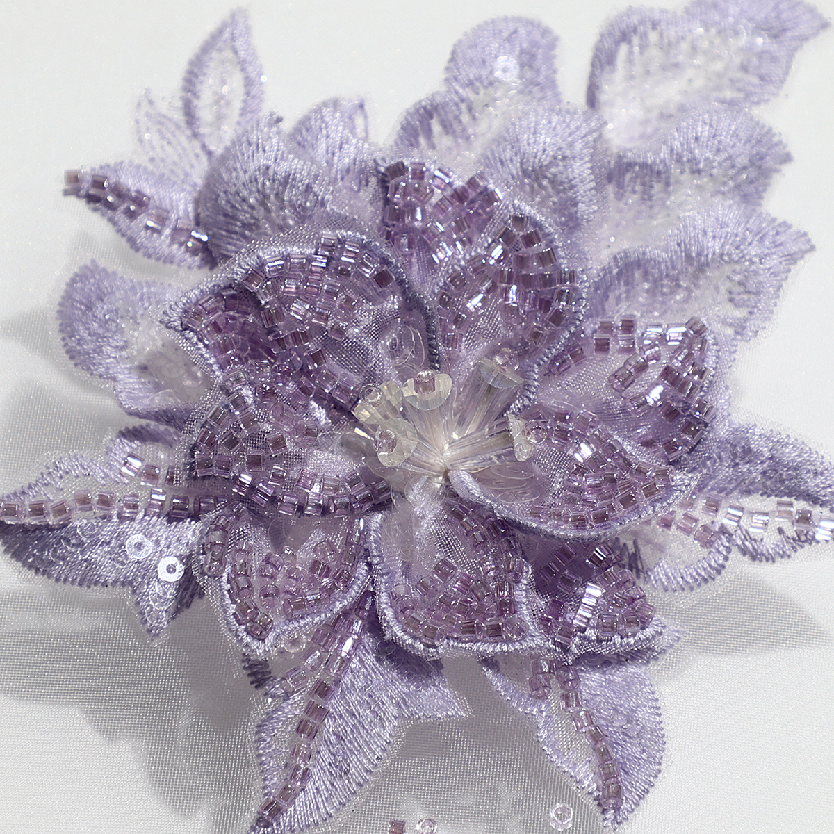 Yanzi Handmade 3d Flower Sequin Beads Applique(YZLQ024)